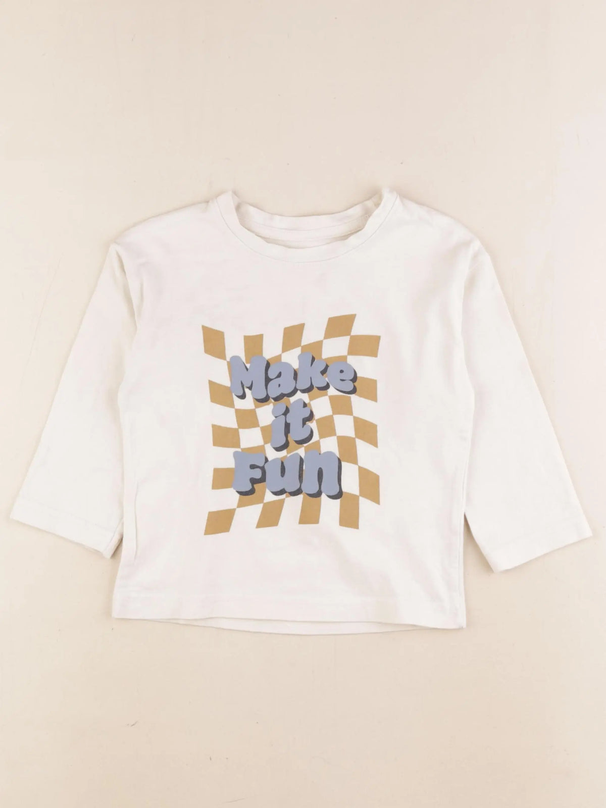 Vertbaudet - tee-shirt beige - 2 ans