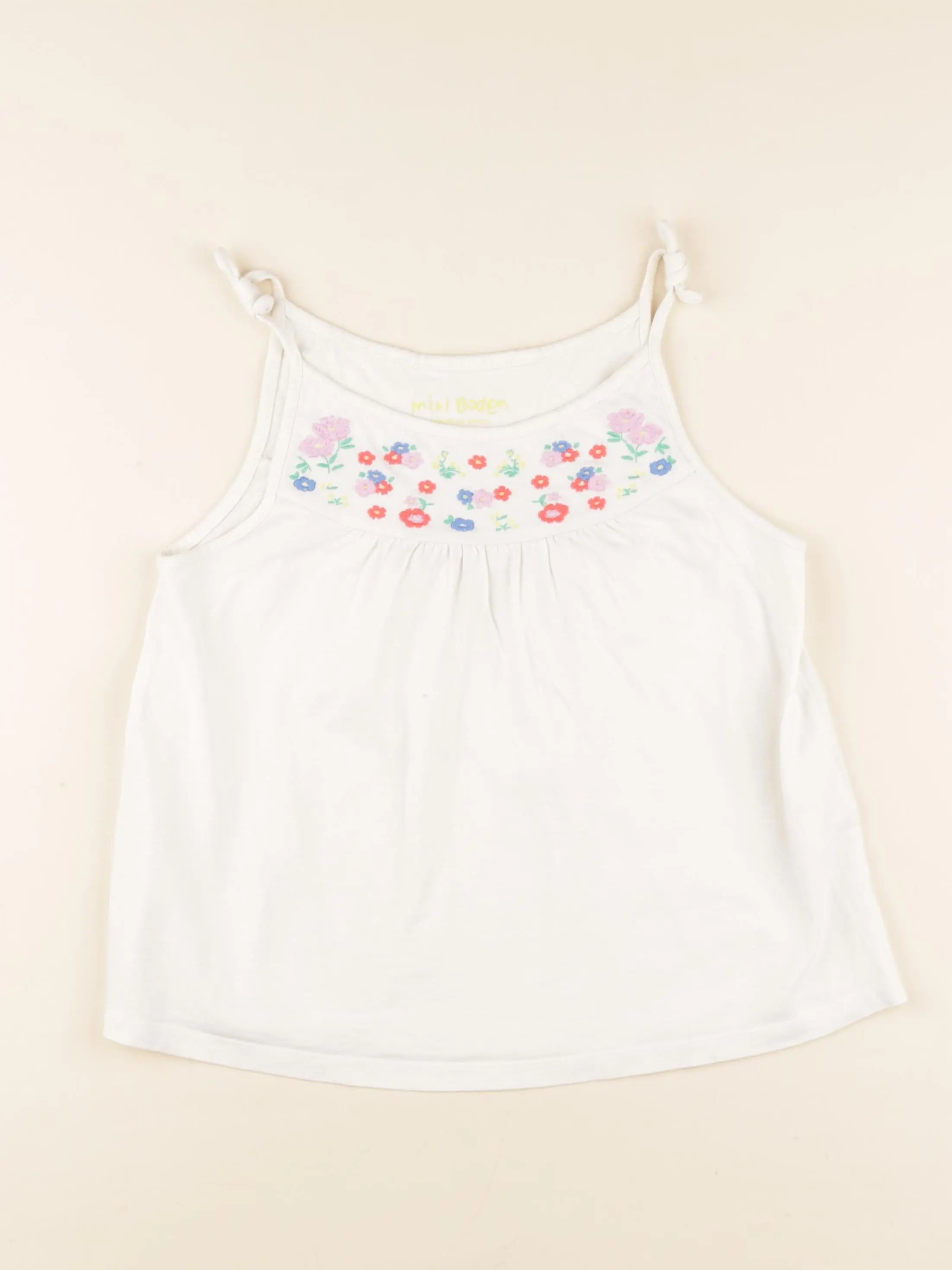 Mini Boden - débardeur beige - 7/8 ans