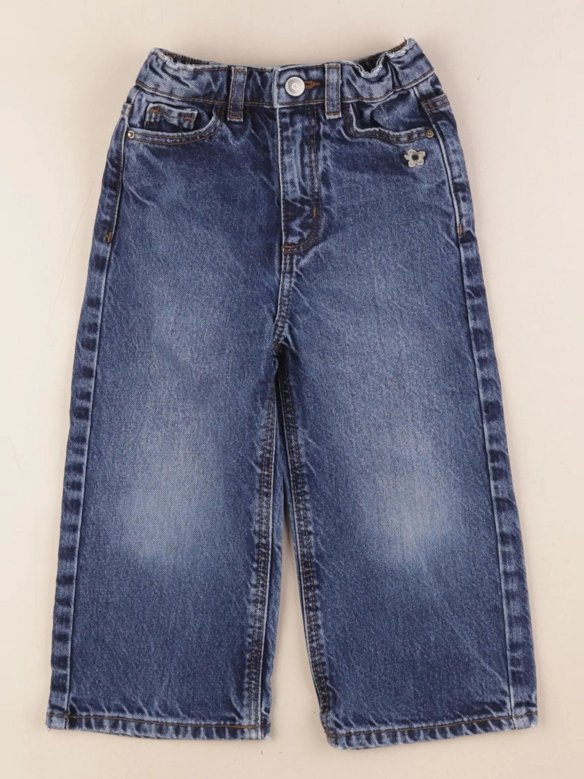 Vertbaudet - jean bleu, or - 3 ans