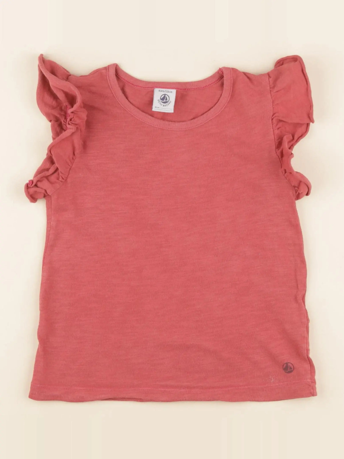 Petit Bateau - tee-shirt rose - 6 ans