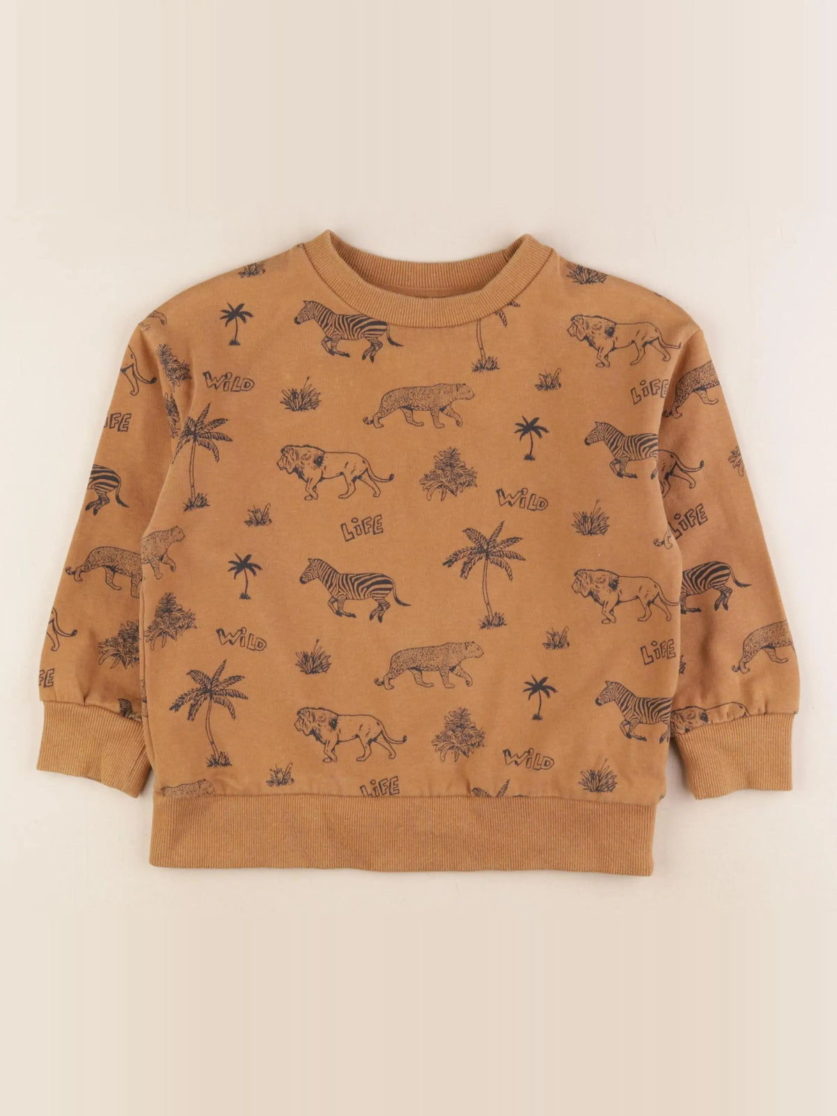 Vertbaudet - sweat marron - 6 ans