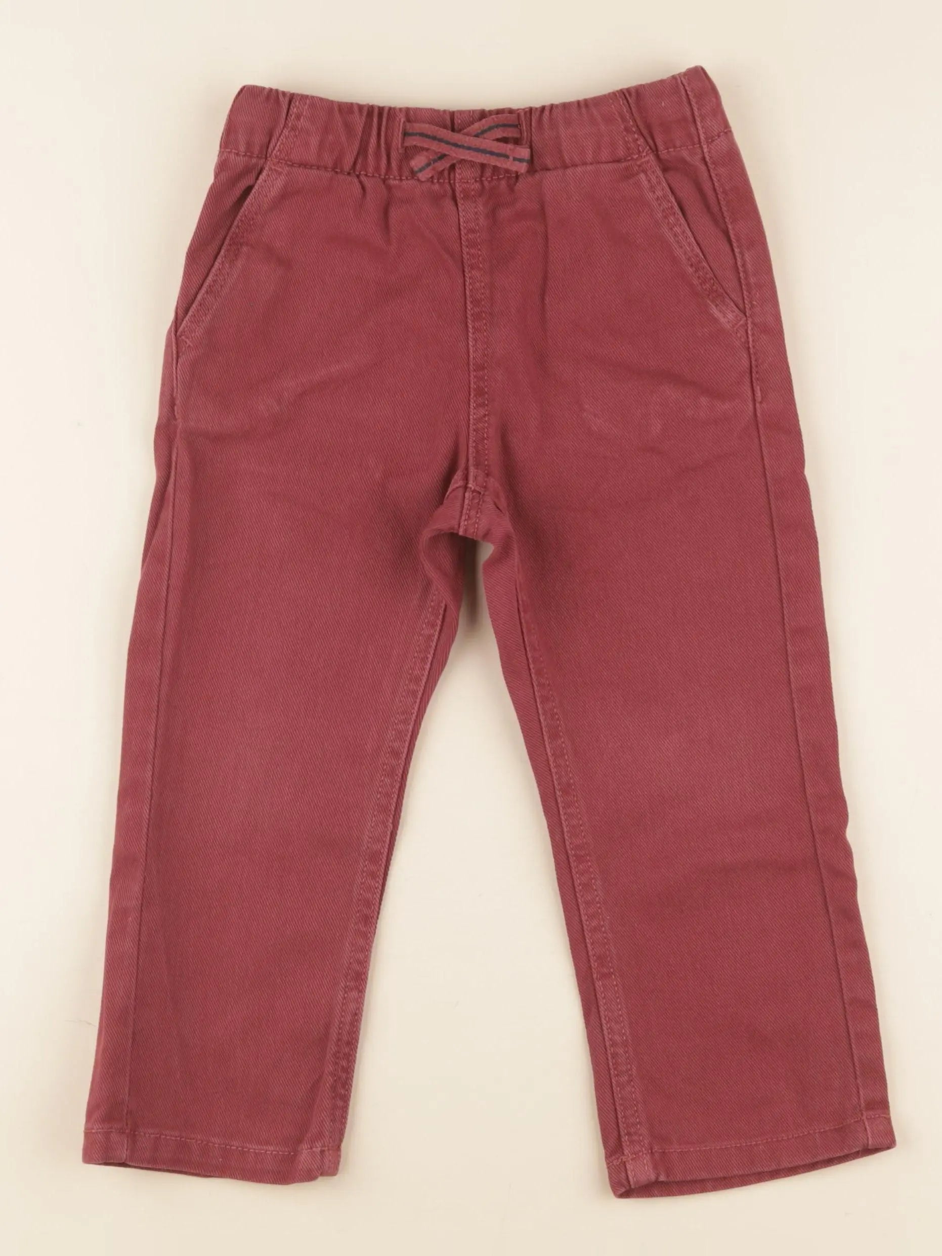 Vertbaudet - pantalon coton rouge - 3 ans