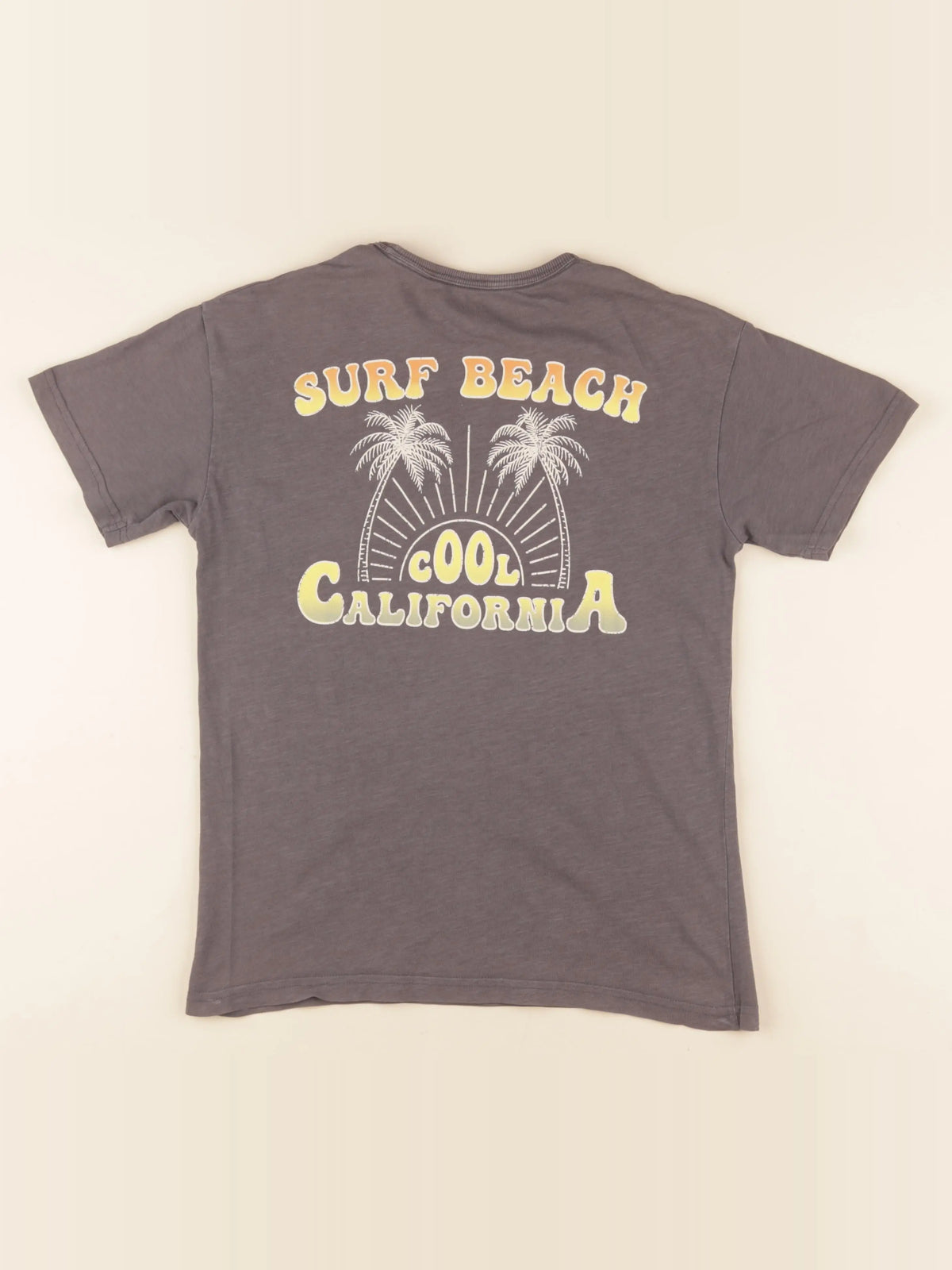 Vertbaudet - tee-shirt imprimé au dos taupe - 12 ans