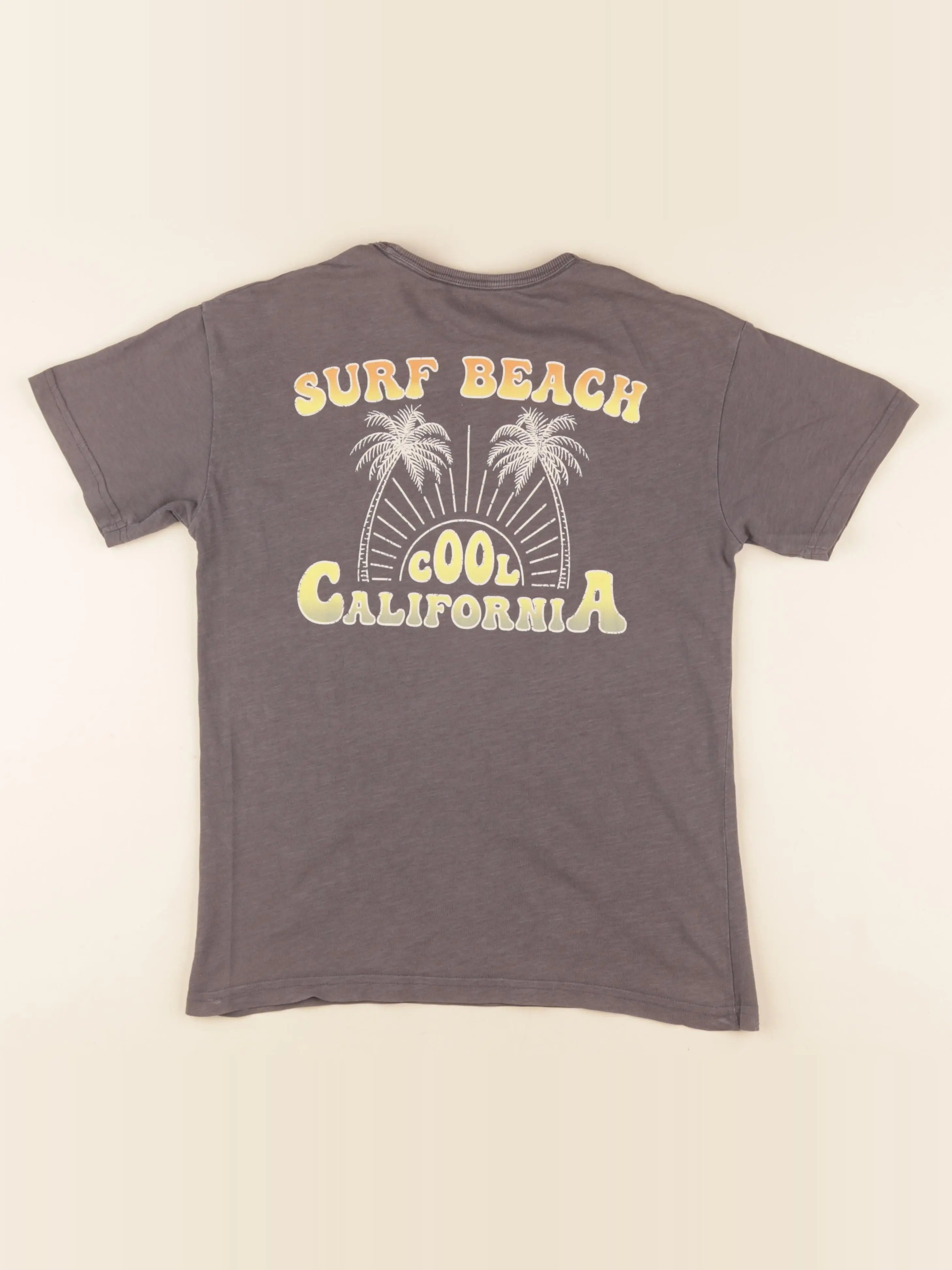 Vertbaudet - tee-shirt imprimé au dos taupe - 12 ans