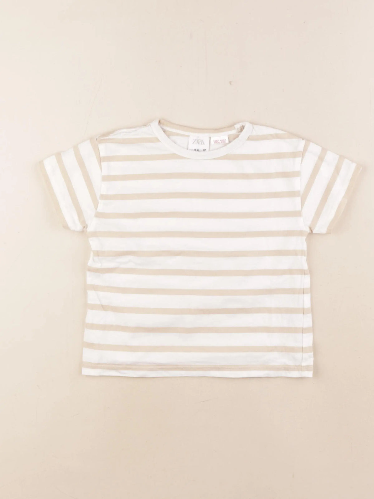 Zara - tee-shirt beige - 18/24 mois