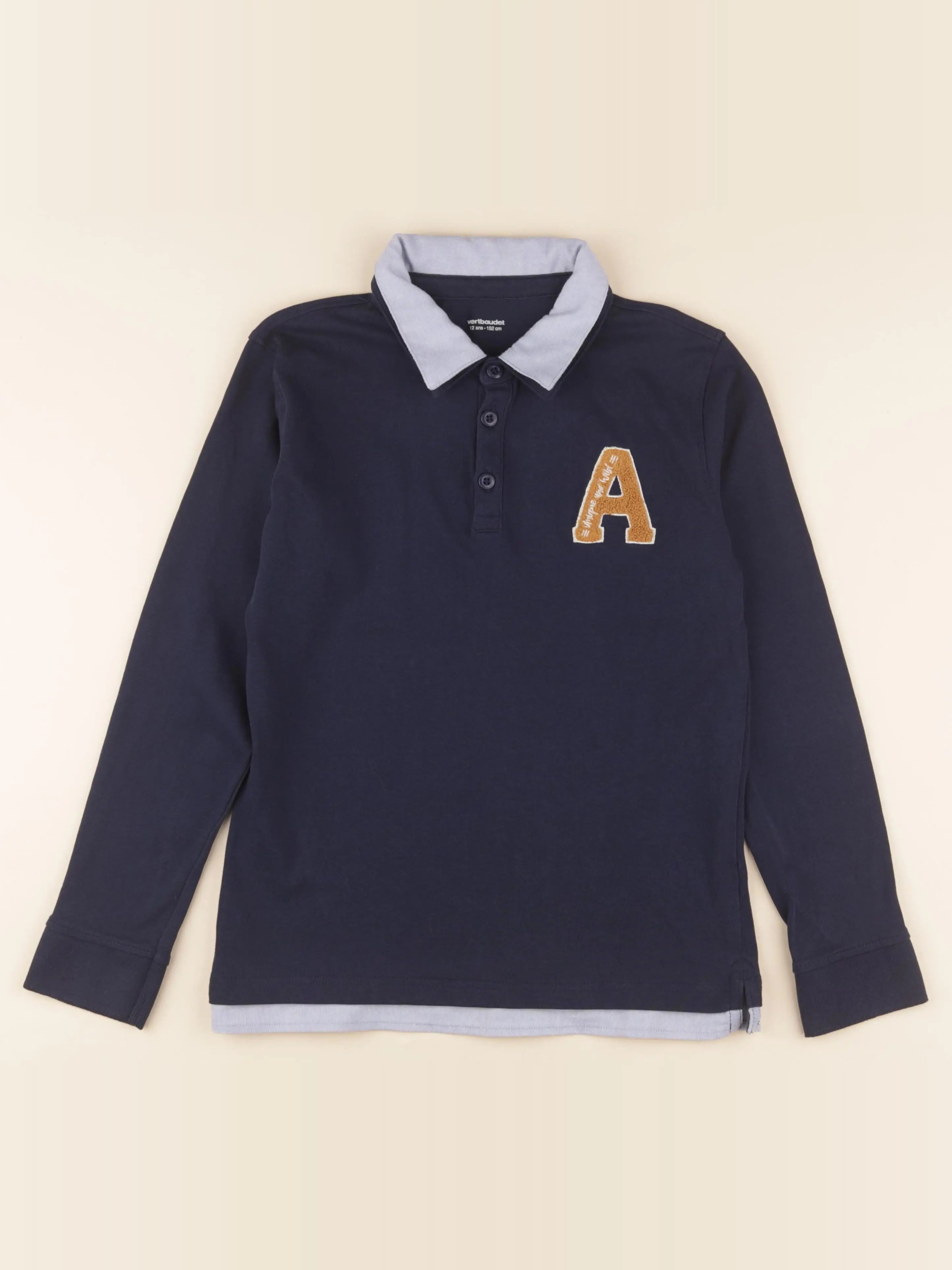 Vertbaudet - polo bleu - 12 ans