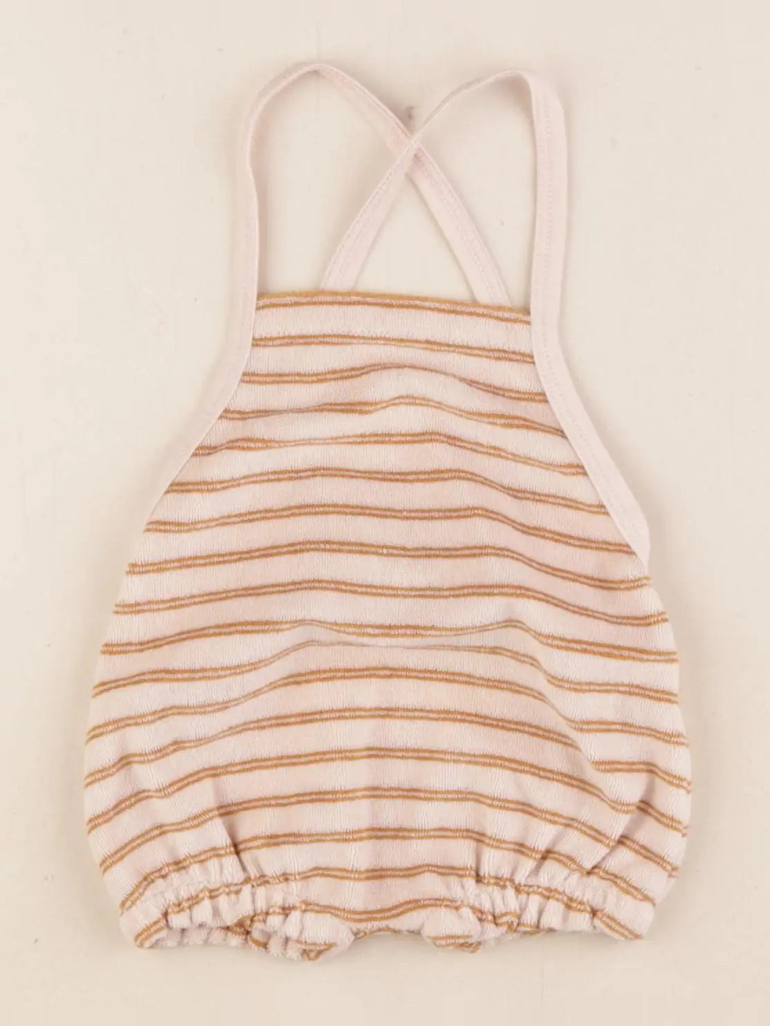 Emile et Ida - combinaison marron, rose - 3 mois