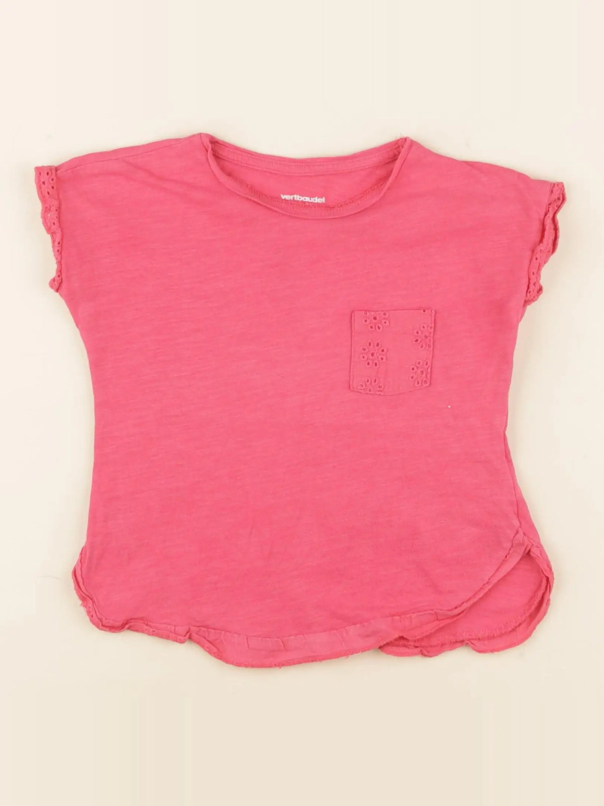 Vertbaudet - tee-shirt rose - 2 ans