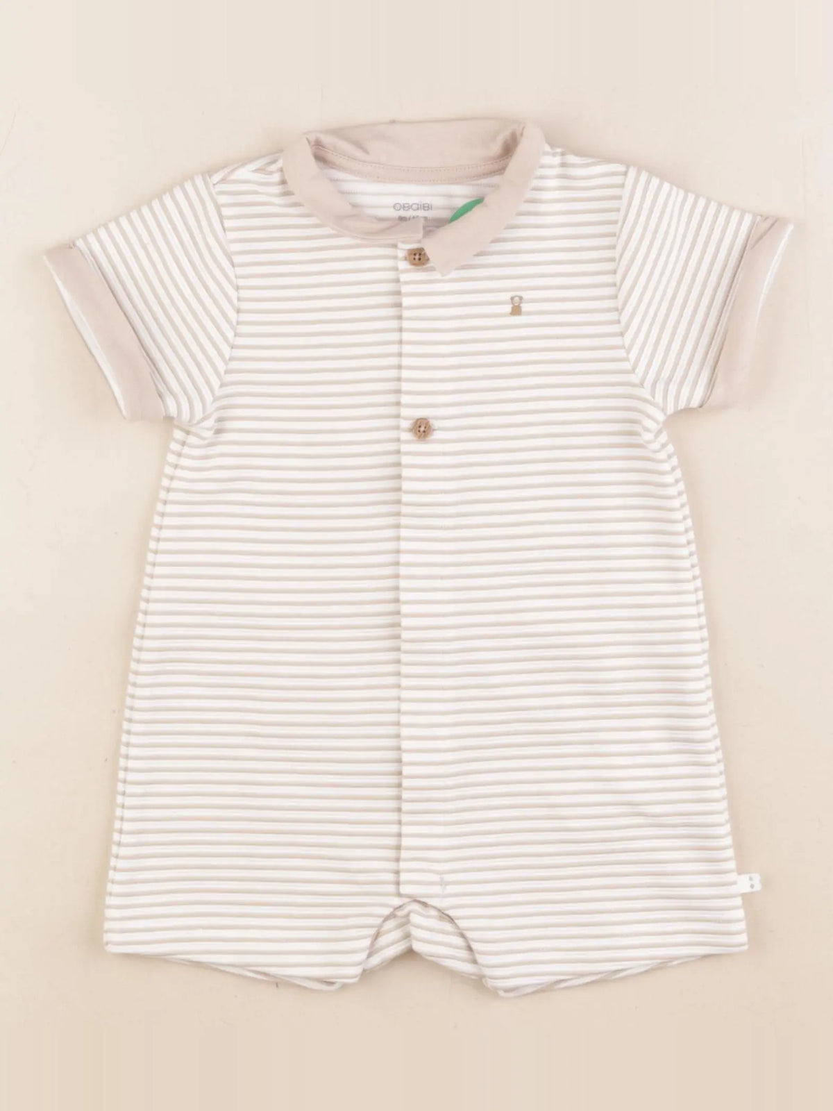 Obaïbi - combinaison beige - 6 mois