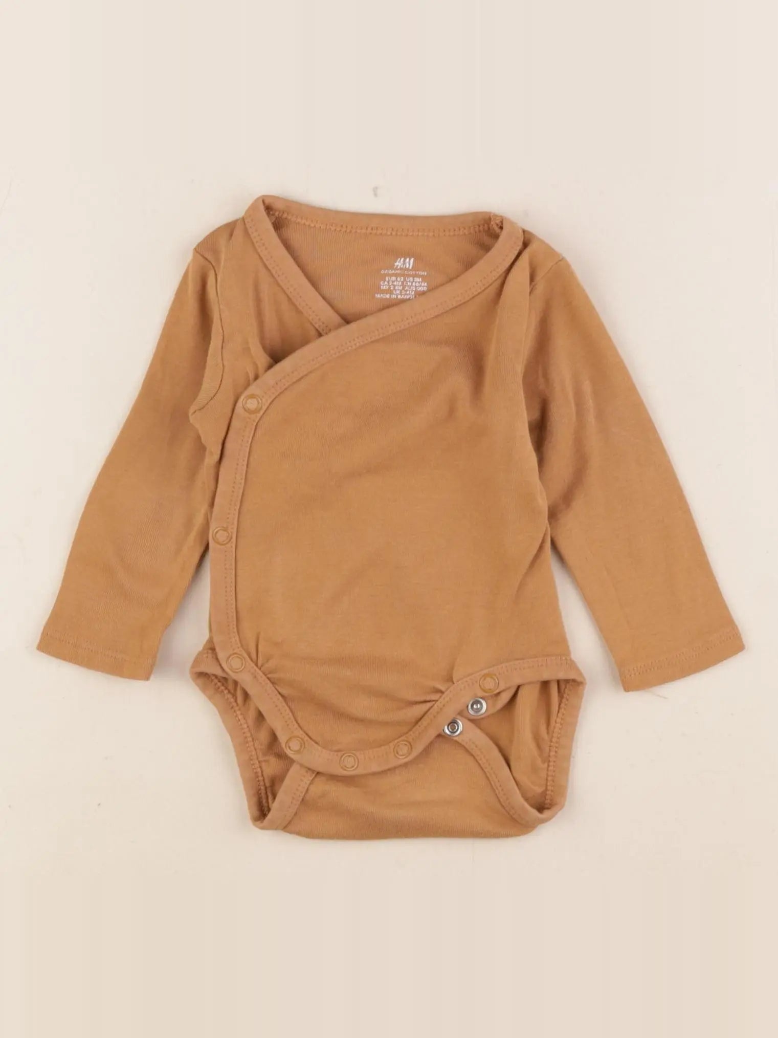 H&M - body marron - 2/4 mois