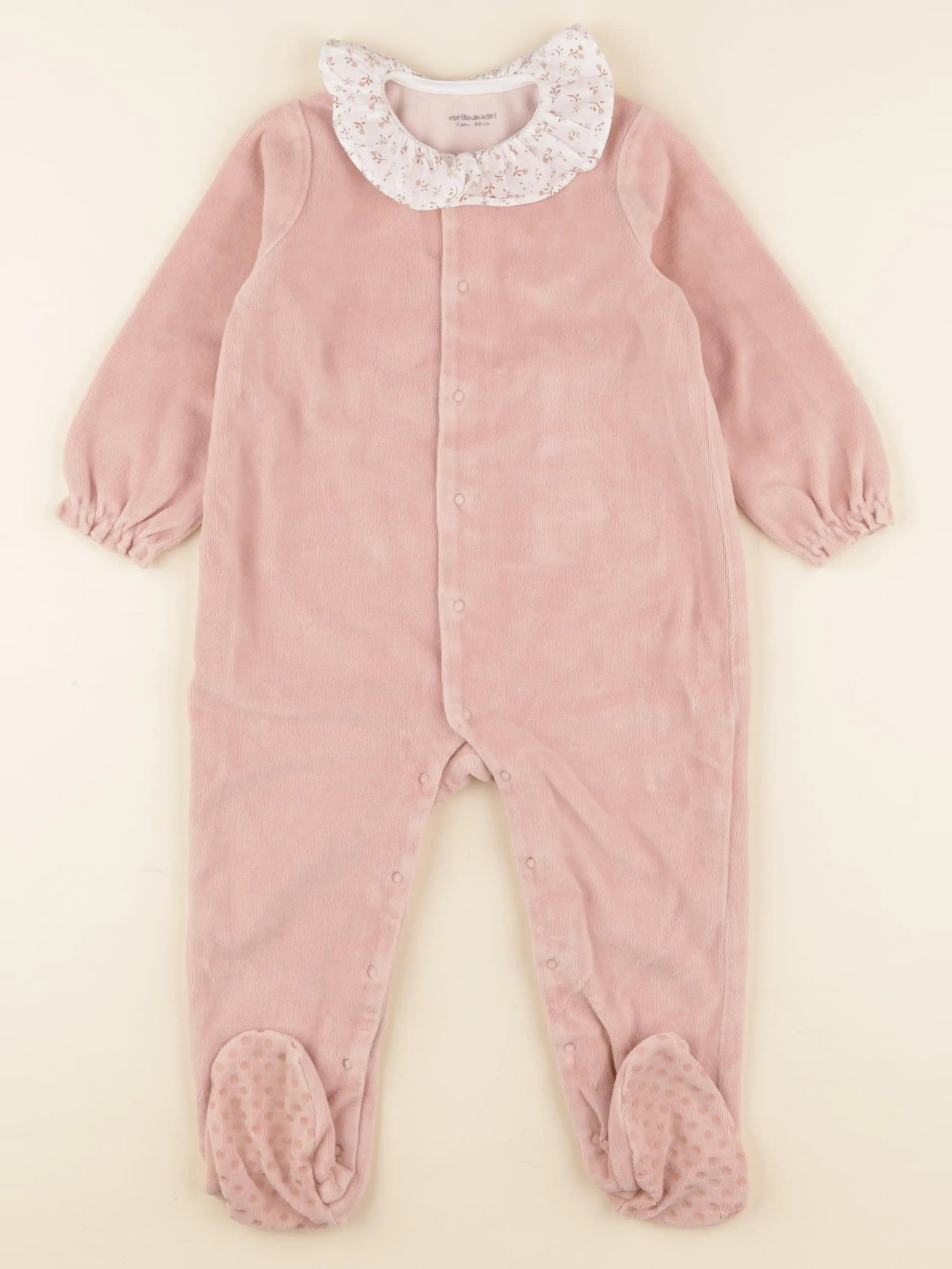 Vertbaudet - pyjama velours rose - 2 ans