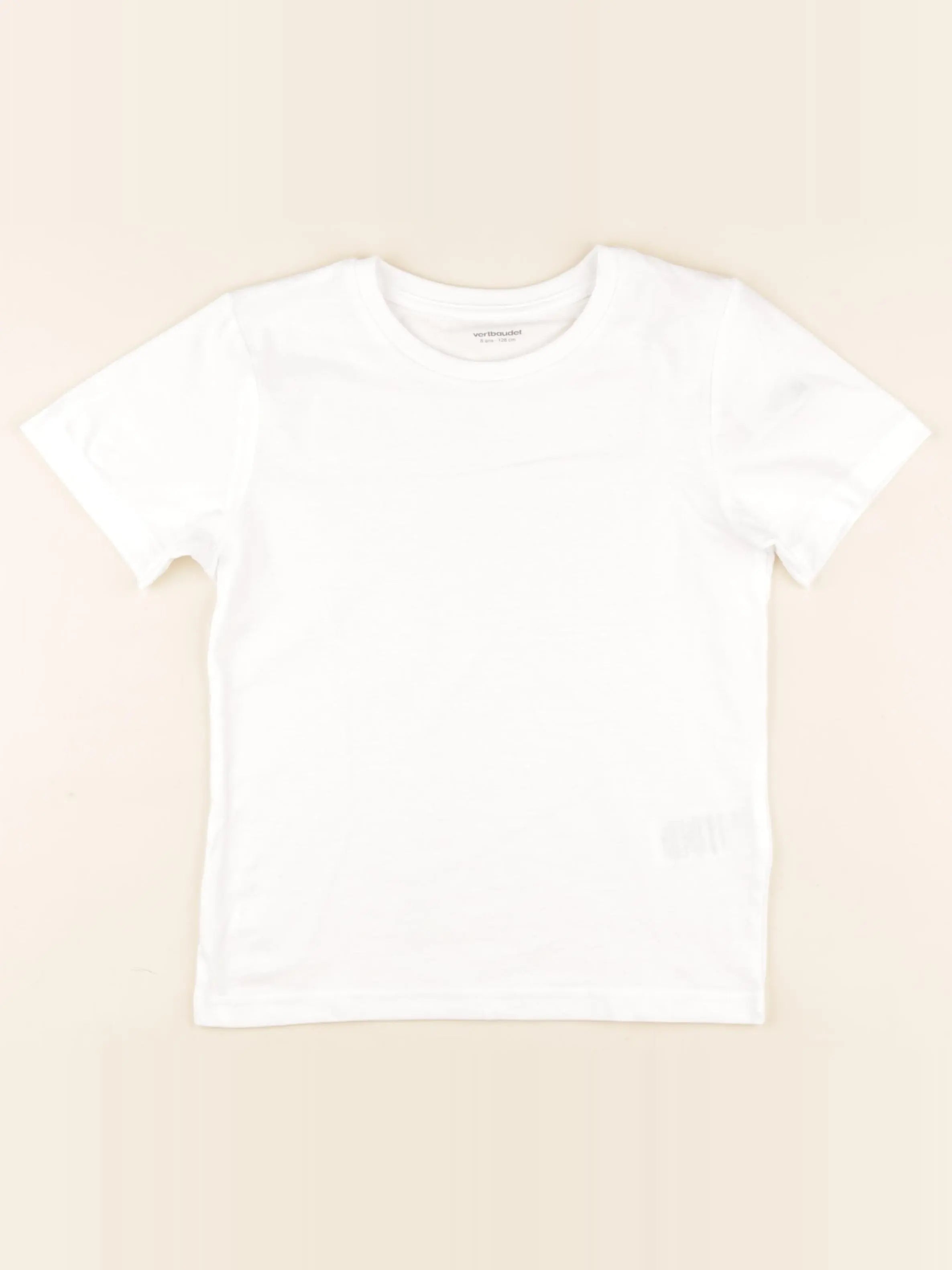 Vertbaudet - tee-shirt blanc - 8 ans