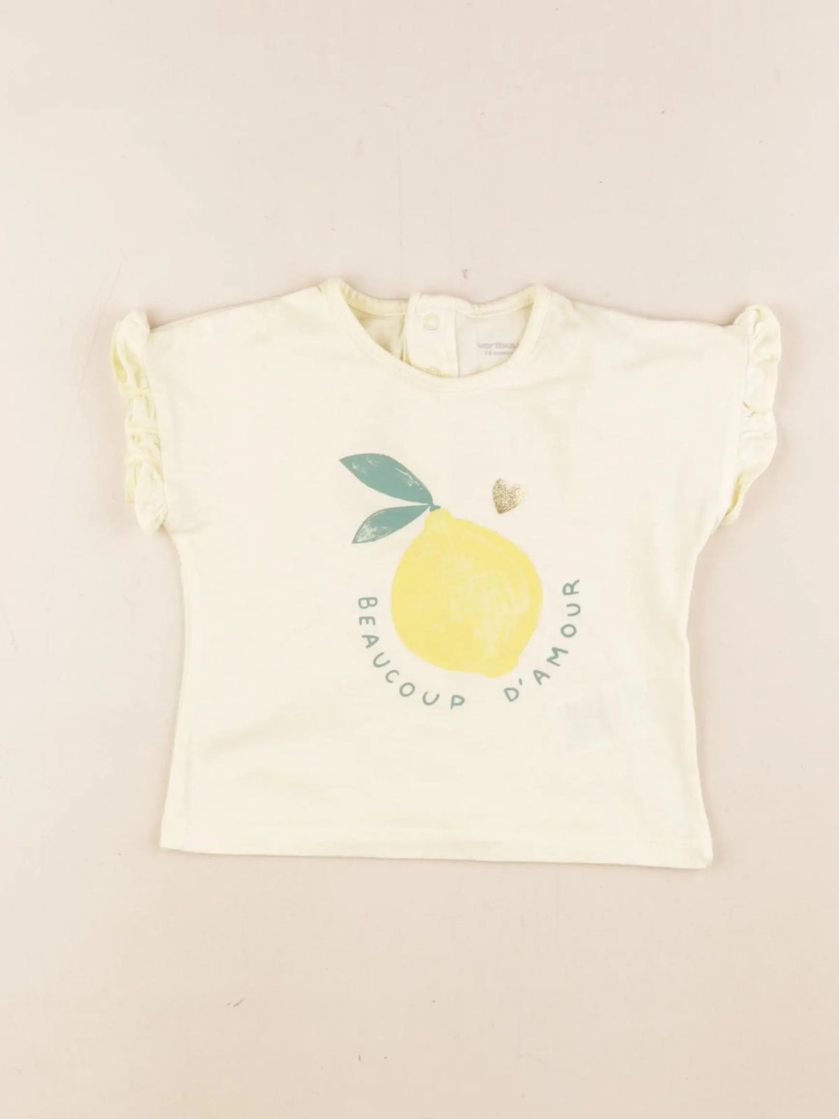 Vertbaudet - tee-shirt jaune - 18 mois
