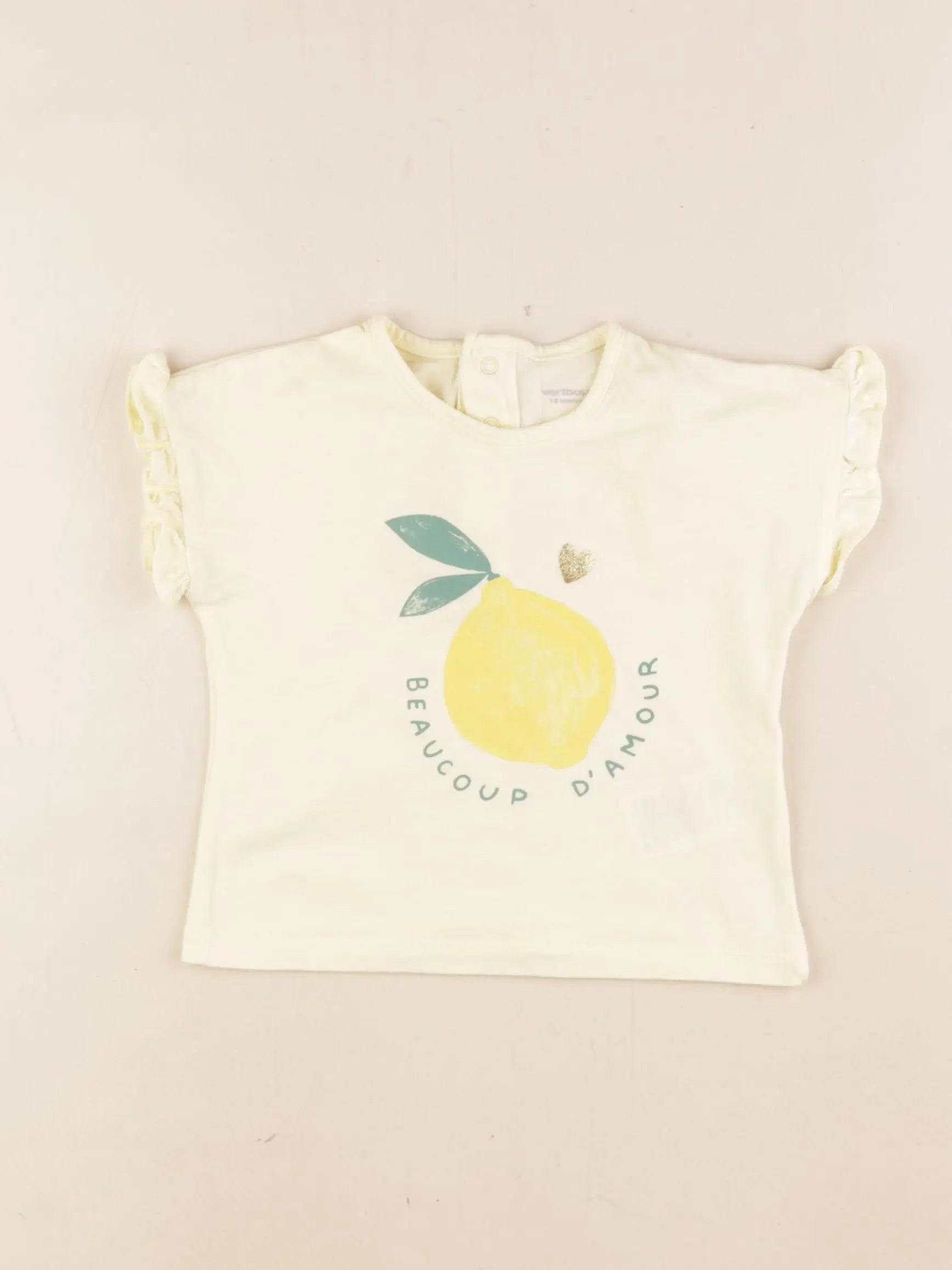 Vertbaudet - tee-shirt jaune - 18 mois