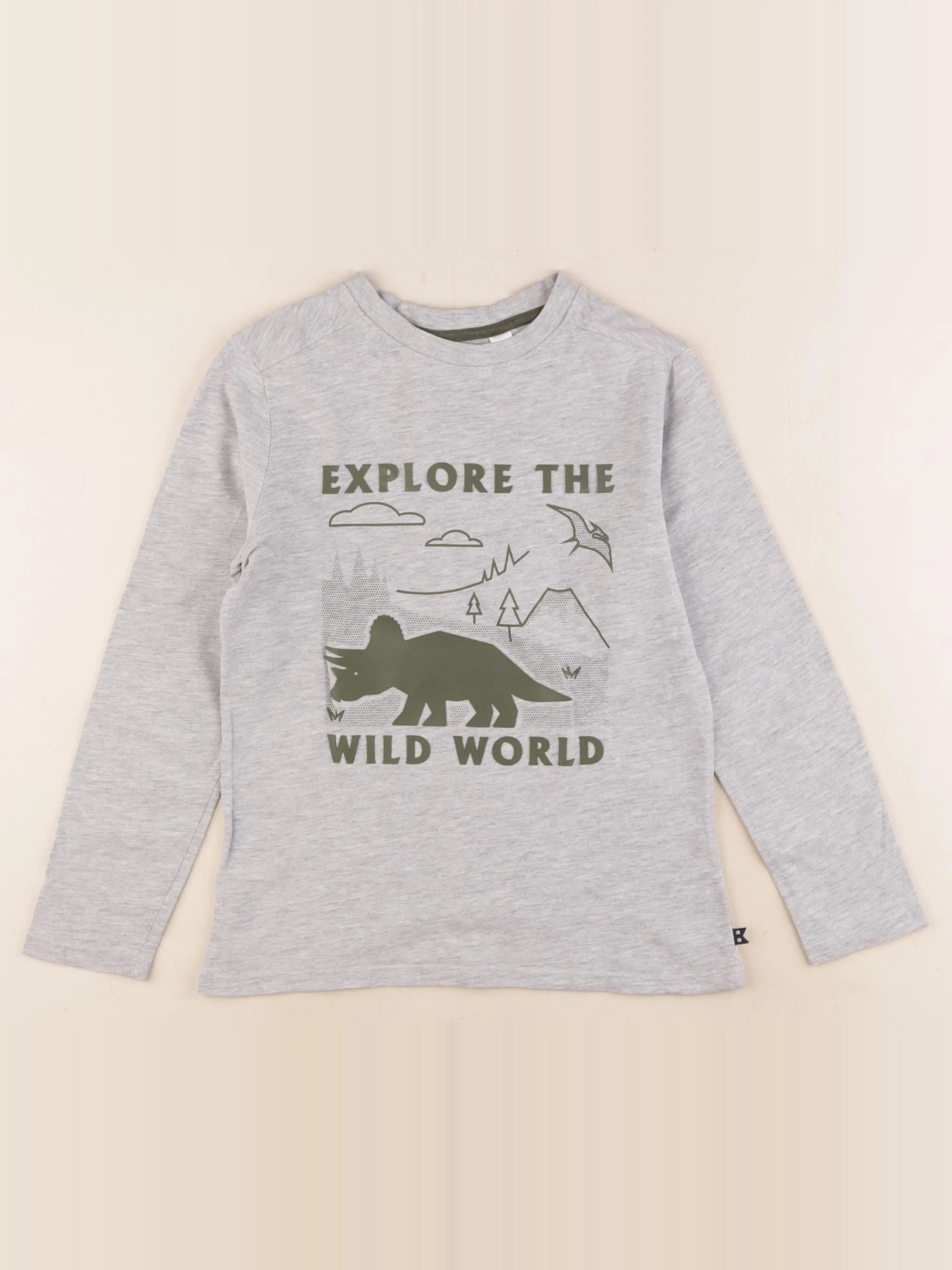 Okaidi - tee-shirt gris - 8 ans