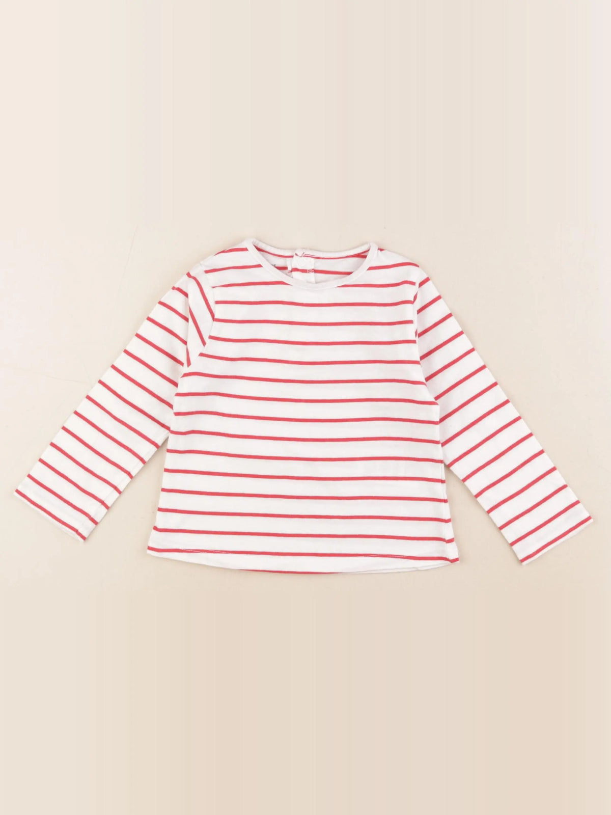 Vertbaudet - tee-shirt blanc, rouge - 18 mois