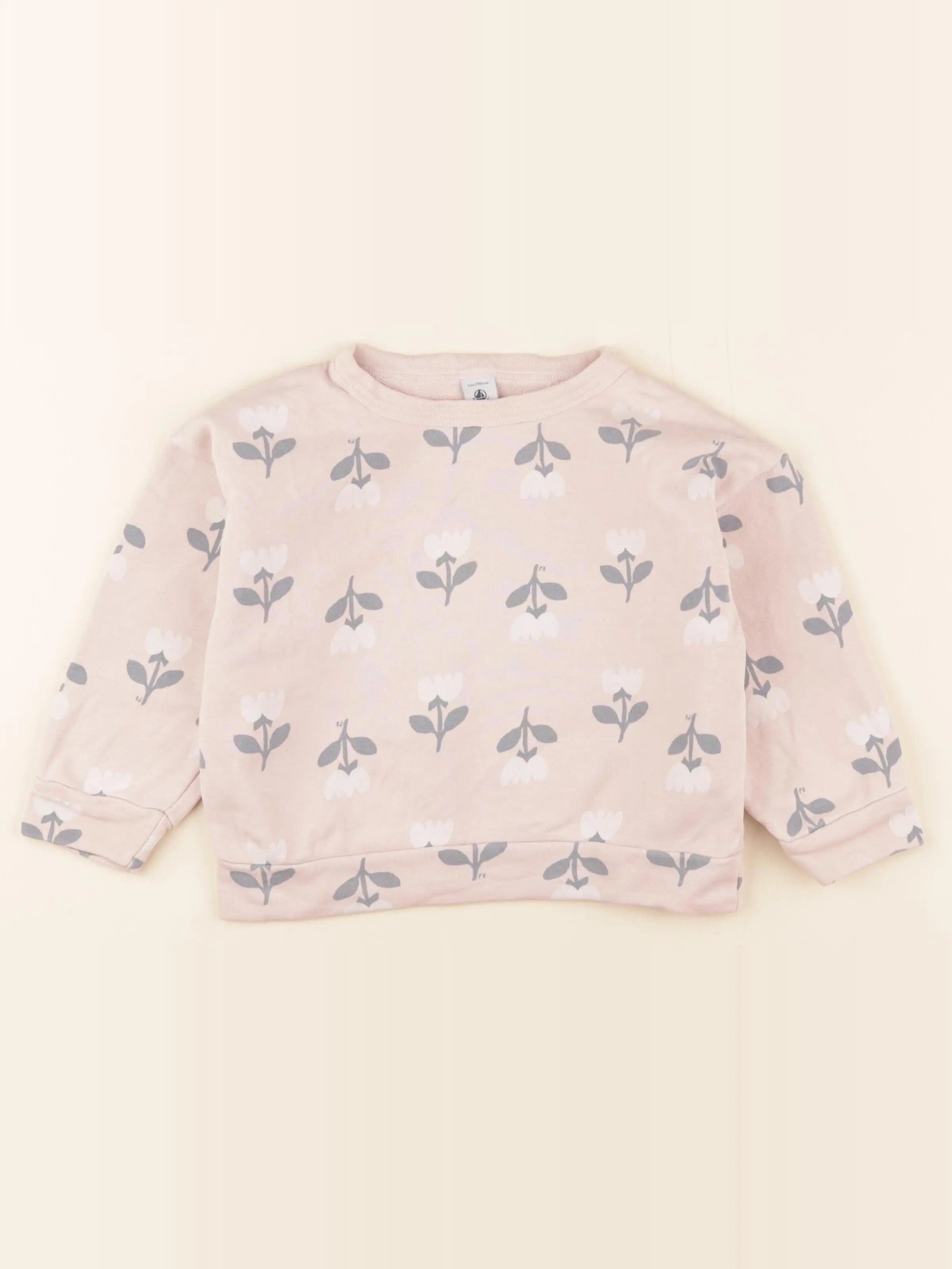 Petit Bateau - sweat rose - 4 ans