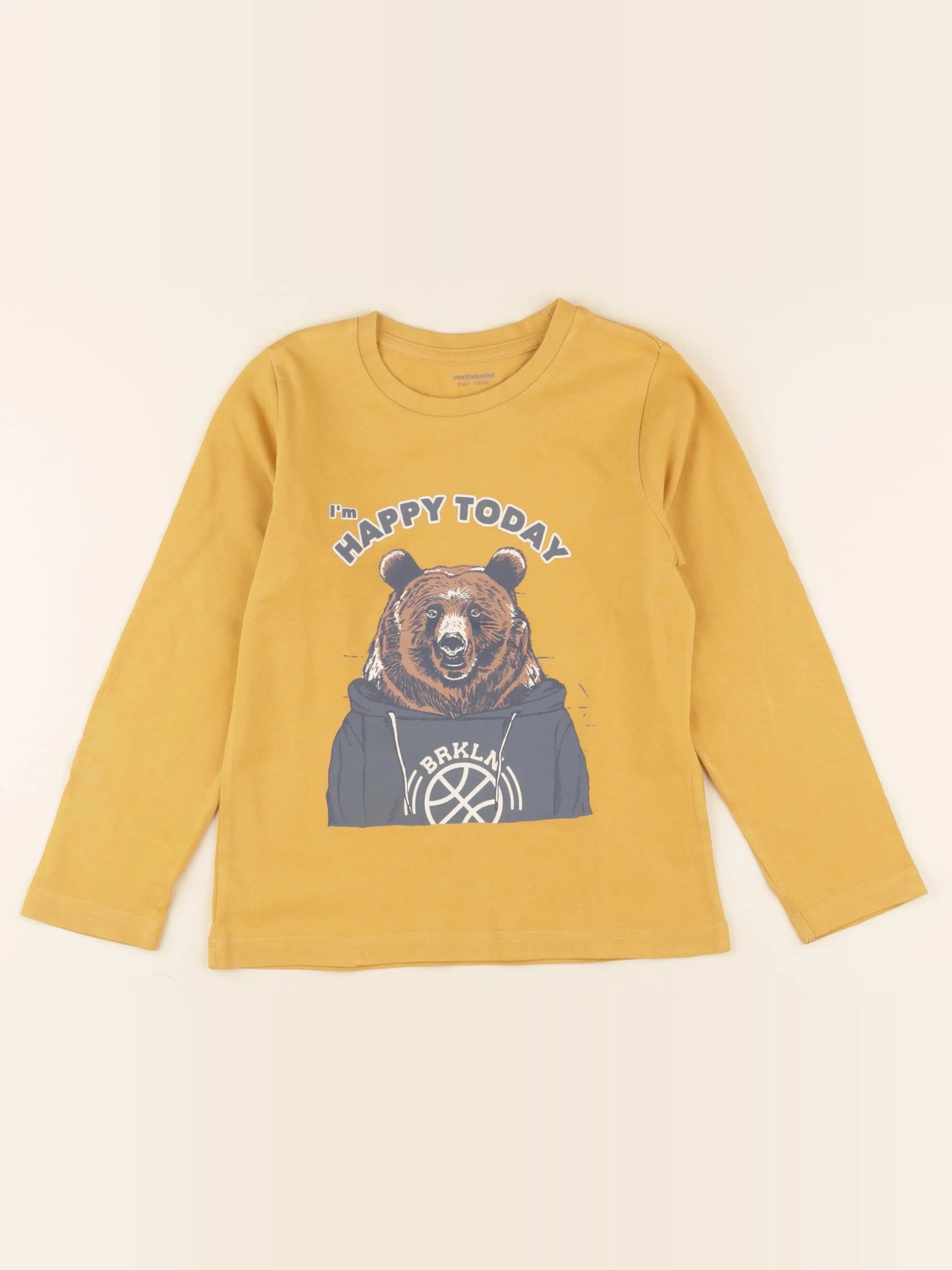 Vertbaudet - tee-shirt jaune - 6 ans