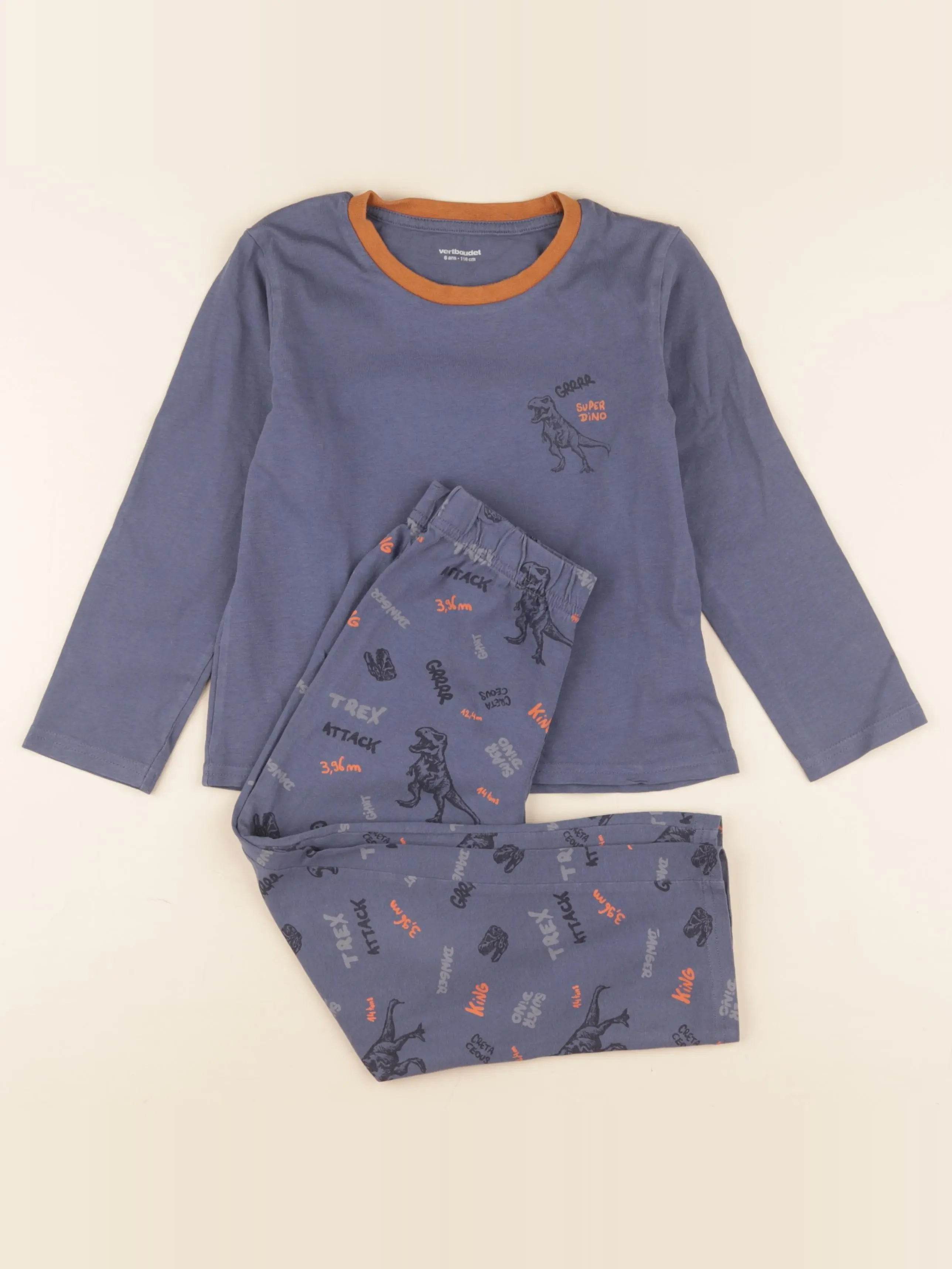 Vertbaudet - pyjama coton bleu - 6 ans
