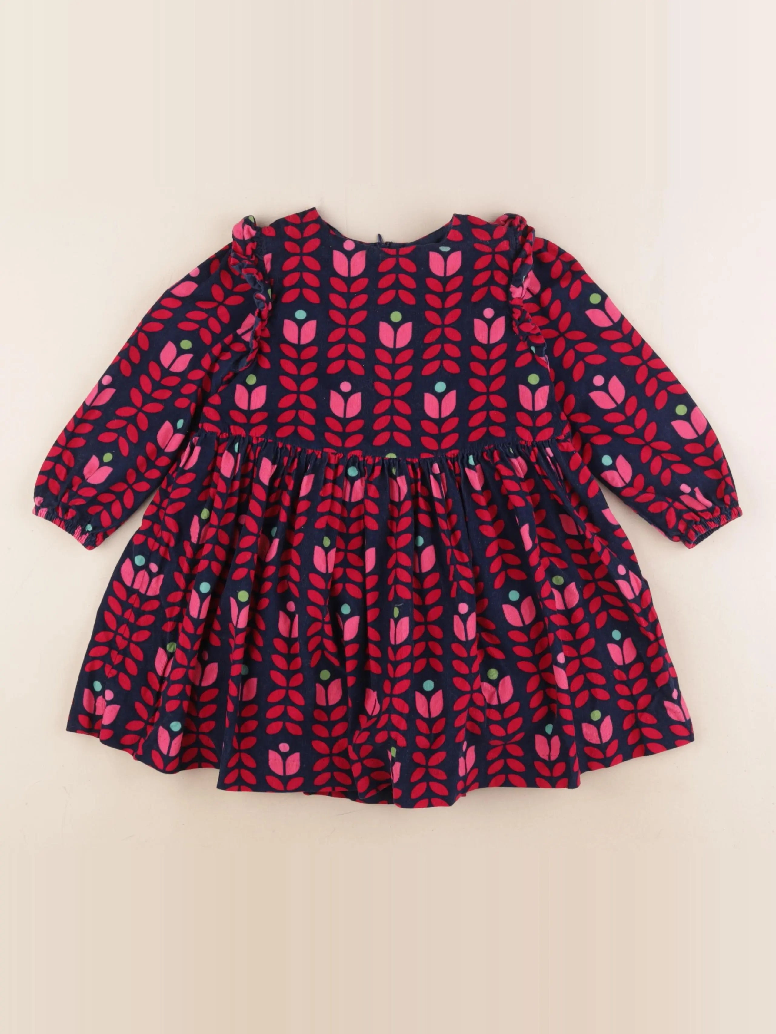 Jacadi - robe bleu, rose - 3 ans