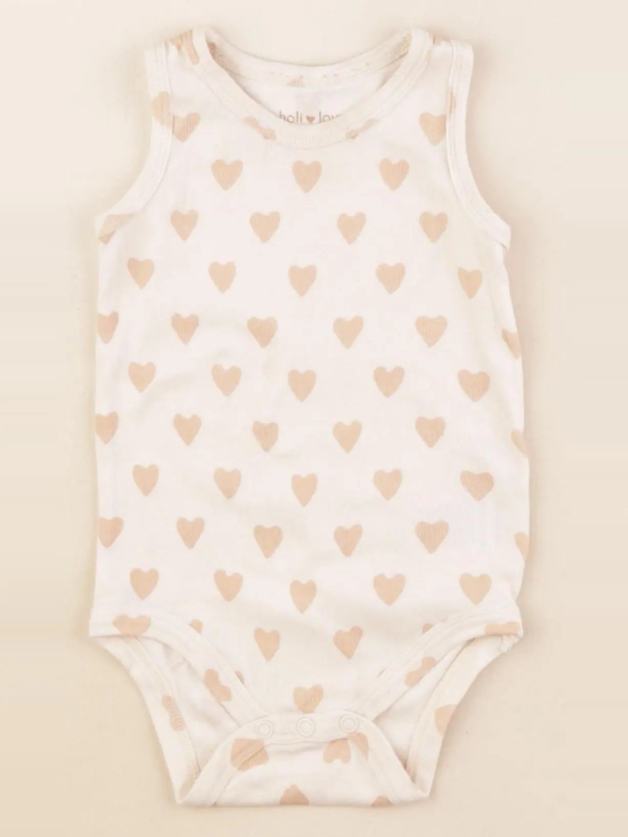 Holi & Love - body beige, rose - 3/6 mois
