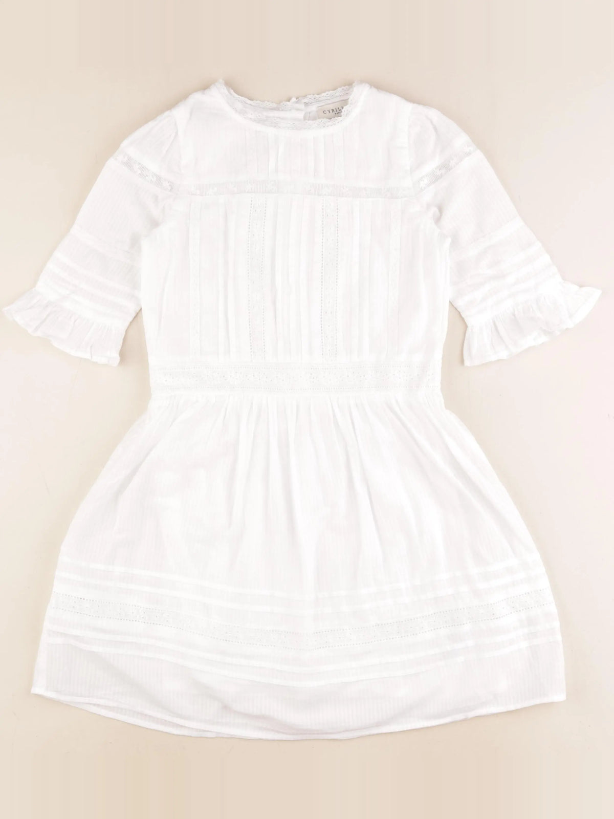 Cyrillus - robe blanc - 8 ans
