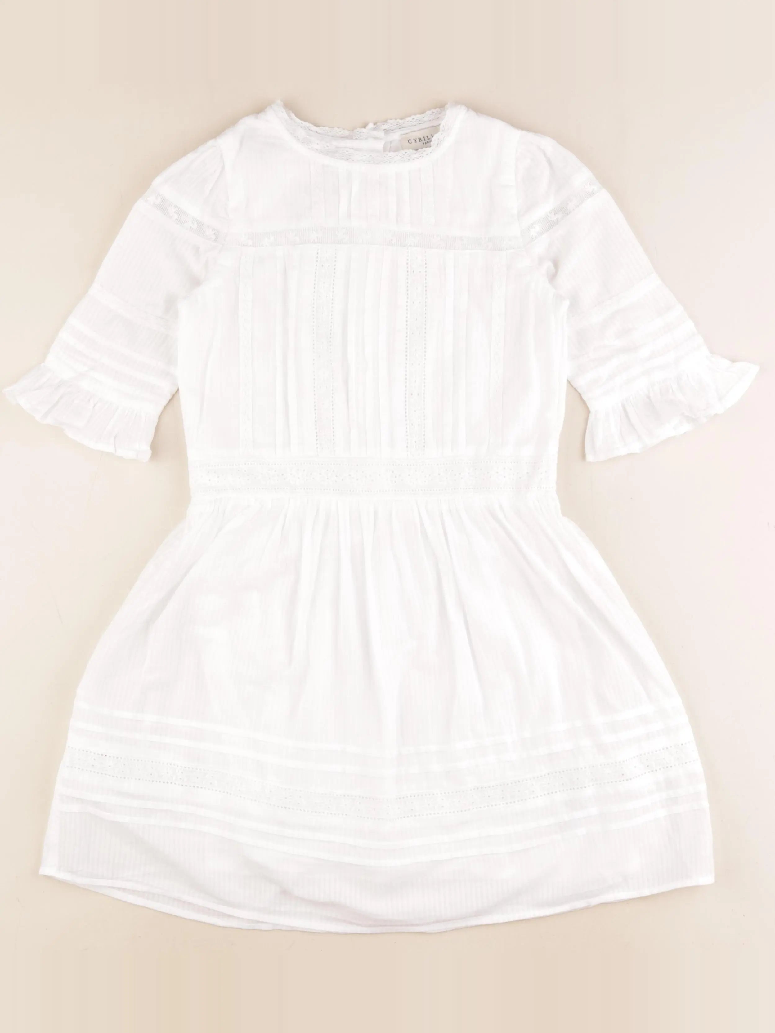 Cyrillus - robe blanc - 8 ans