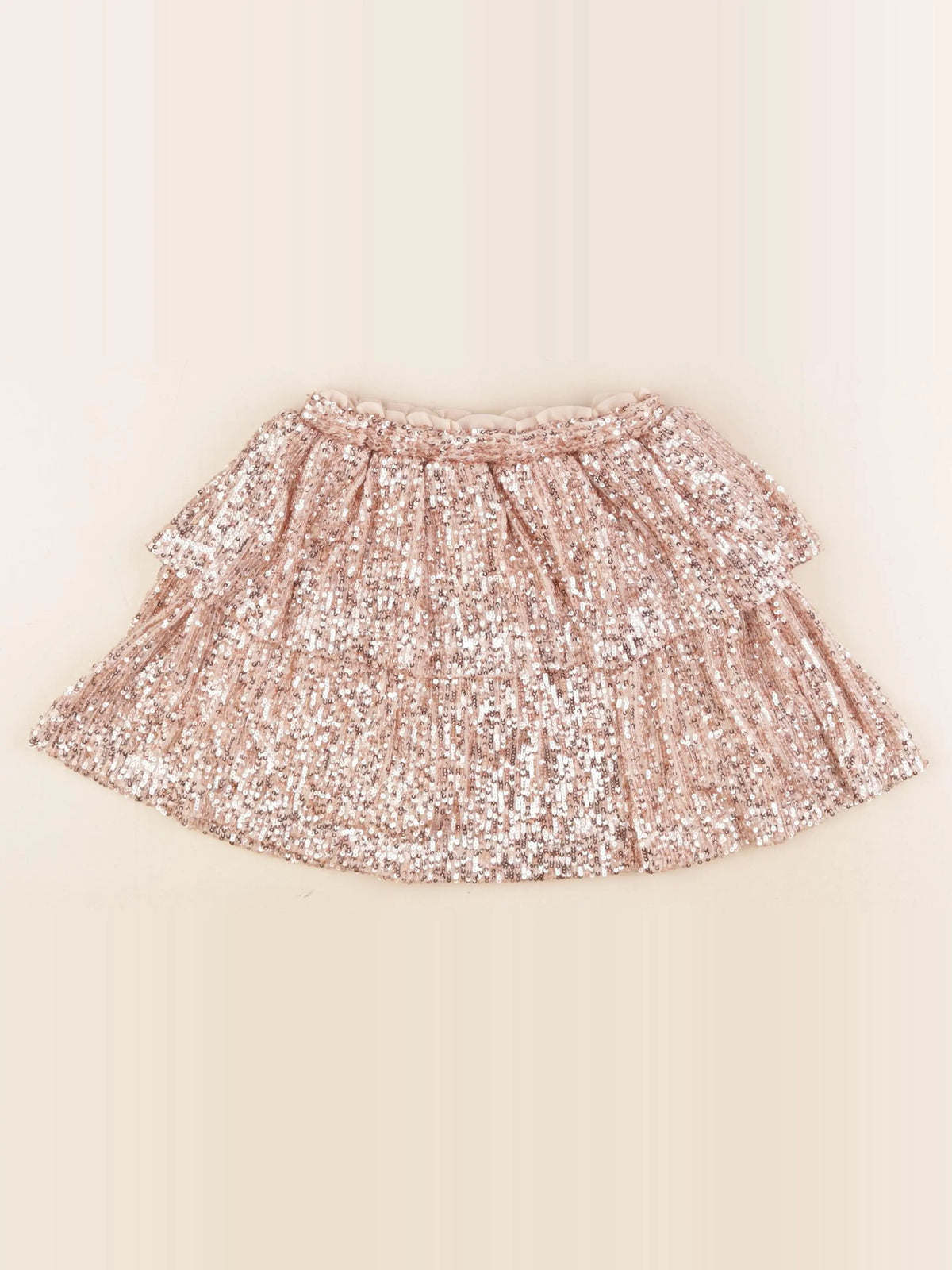 Vertbaudet - jupe beige - 6 ans