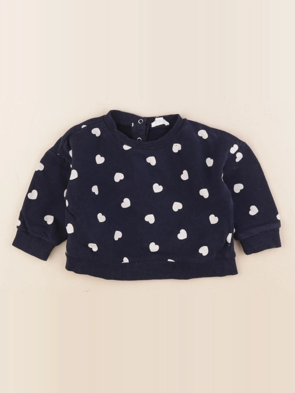 Vertbaudet - sweat bleu, blanc - 18 mois