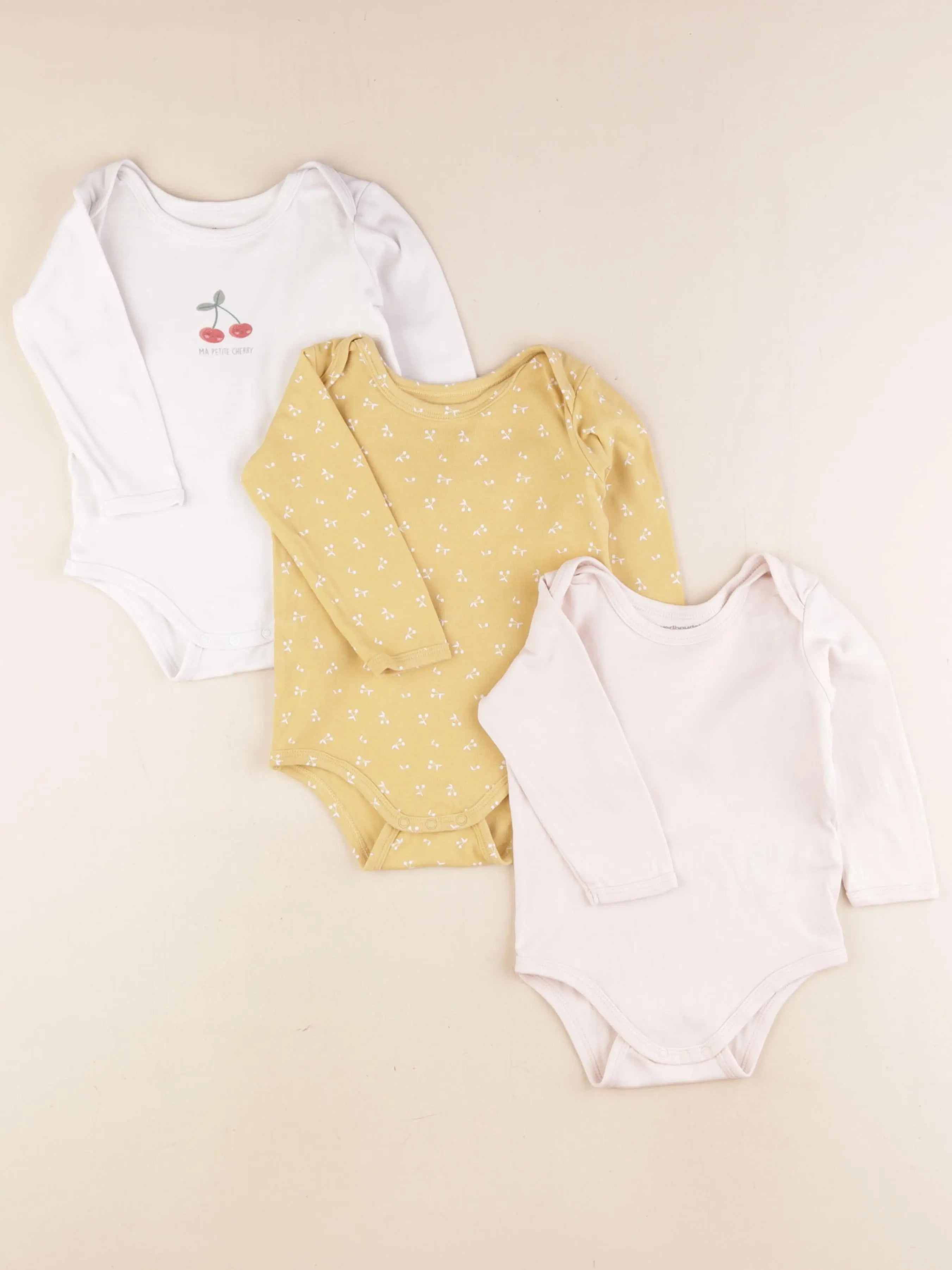 Vertbaudet - lot de 3 bodies en coton multicolore - 18 mois