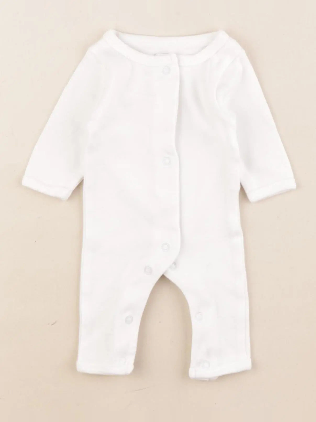 Vertbaudet - pyjama coton blanc - 0 mois