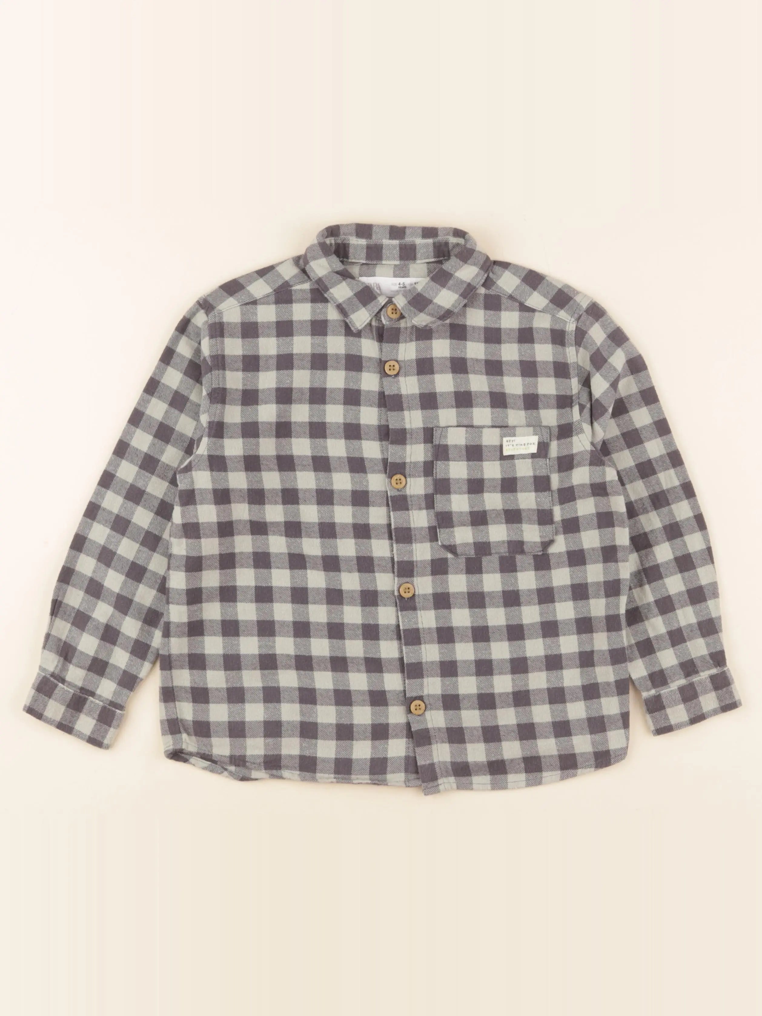 Zara - chemise gris - 4/5 ans