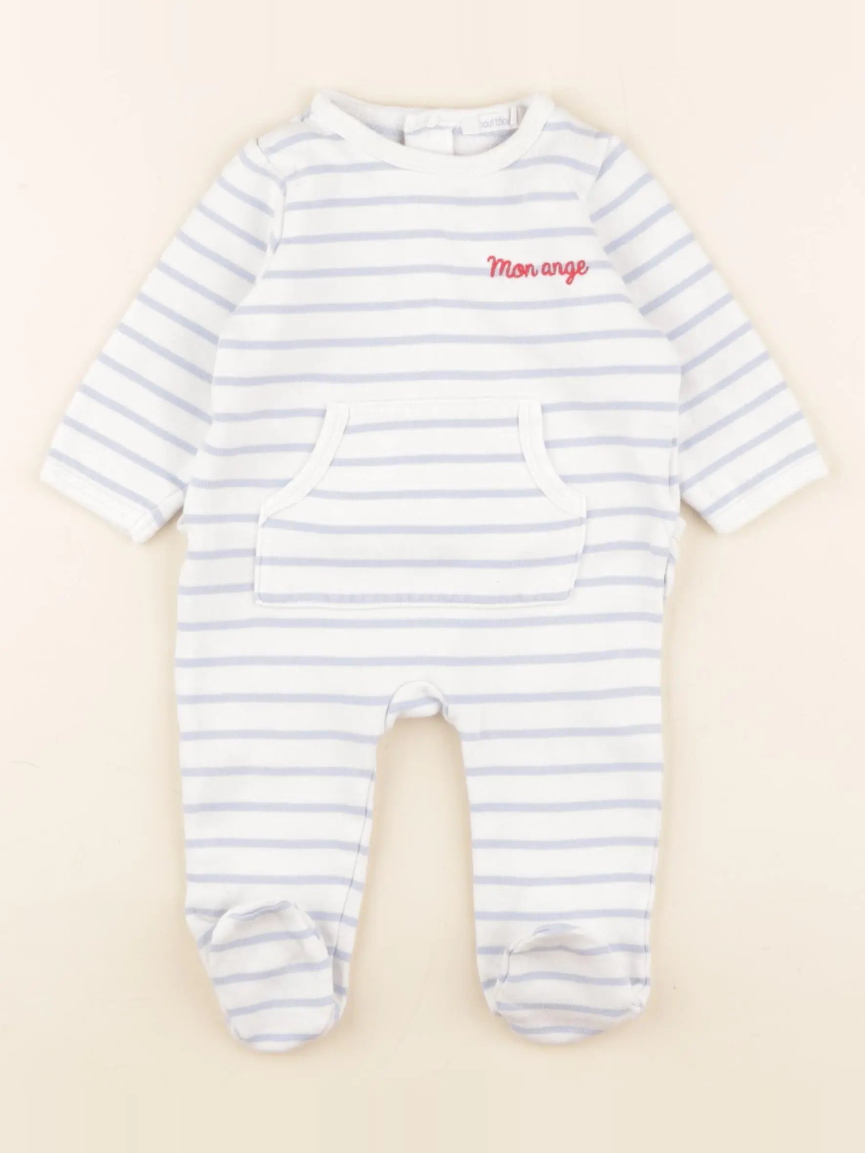Boutchou - pyjama coton bleu - 6 mois
