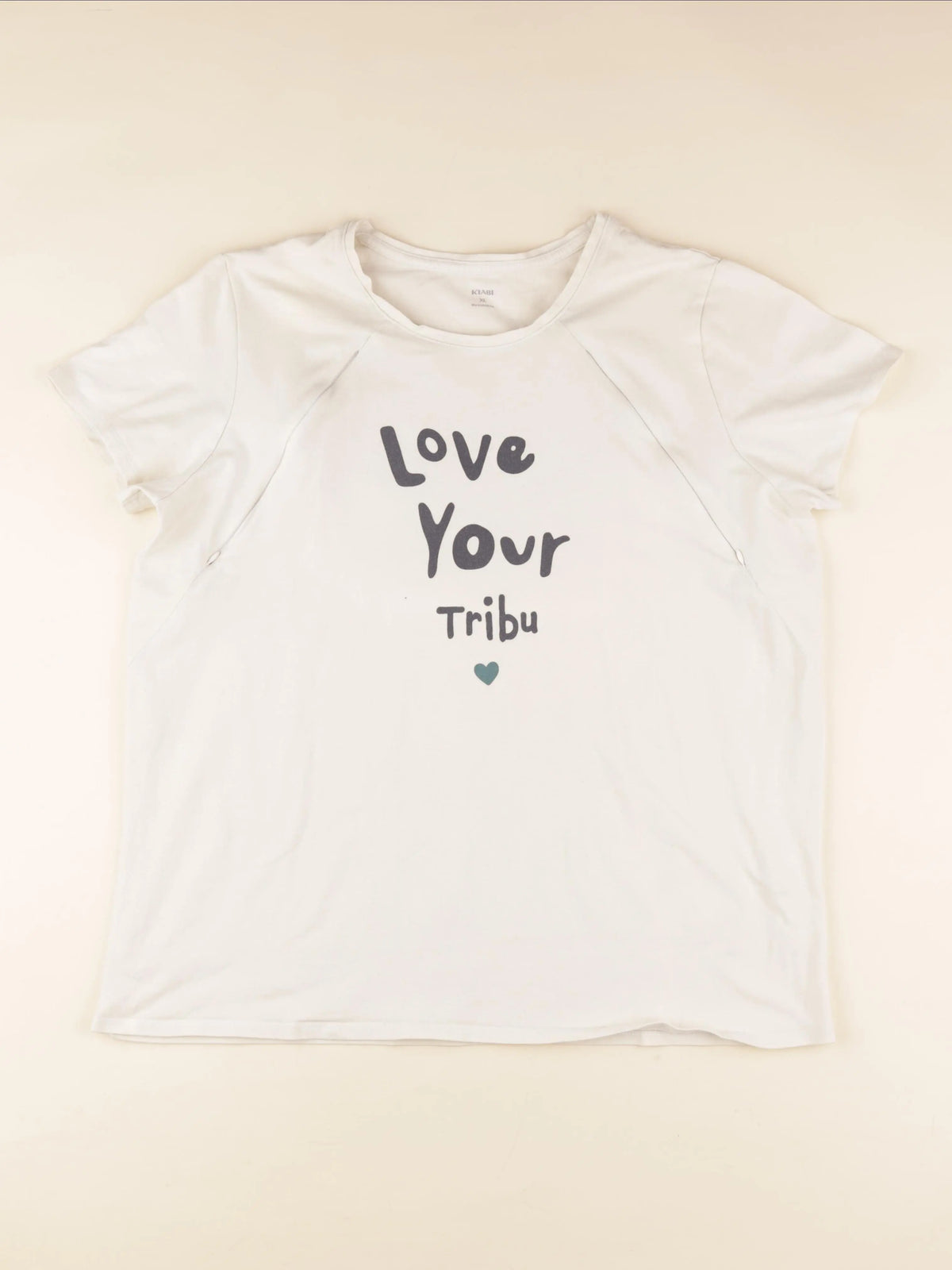 Kiabi - tee-shirt grossesse, allaitement beige - xl
