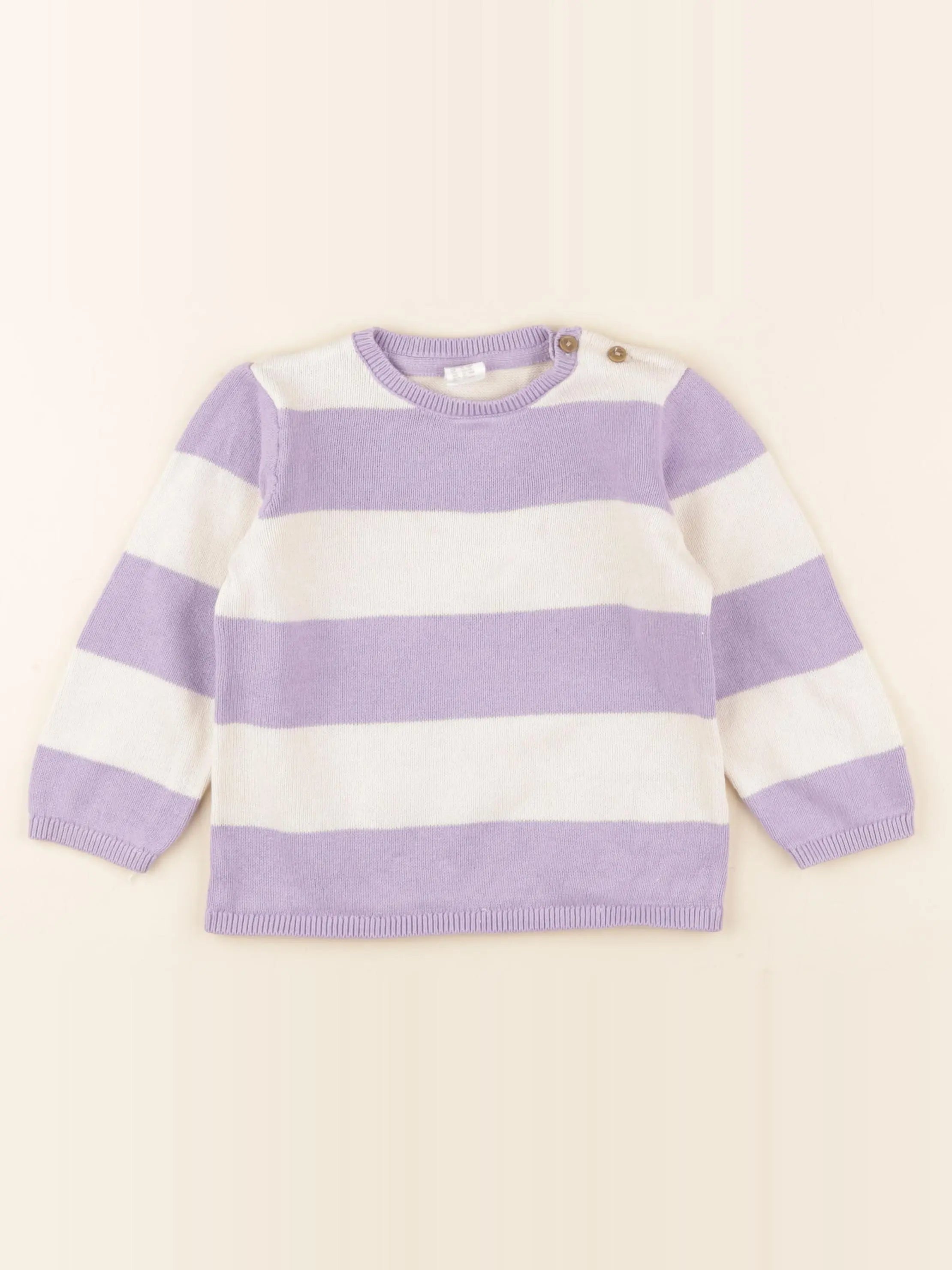 H&M - pull violet - 12/18 mois
