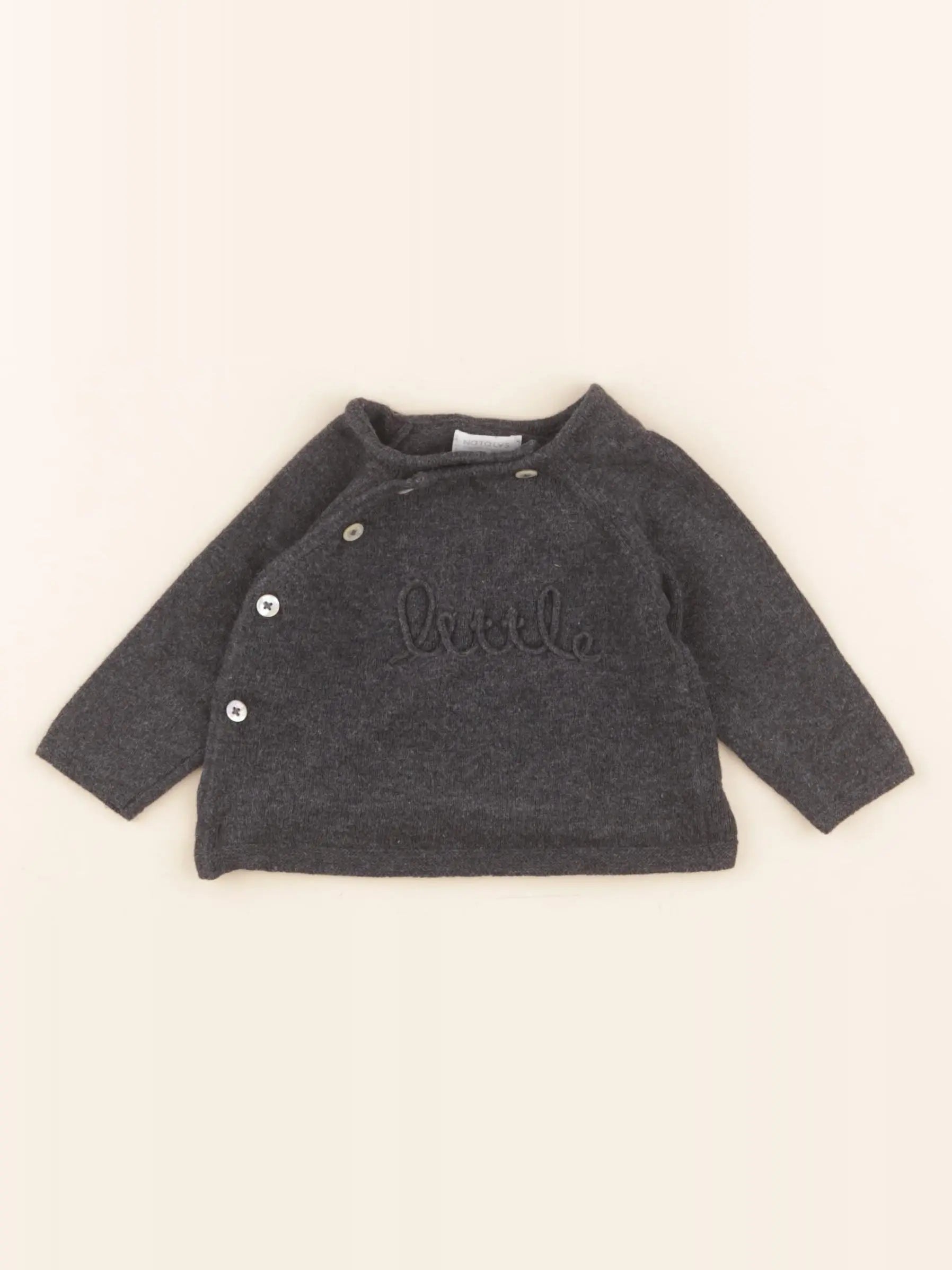 Natalys - pull gris - 3 mois