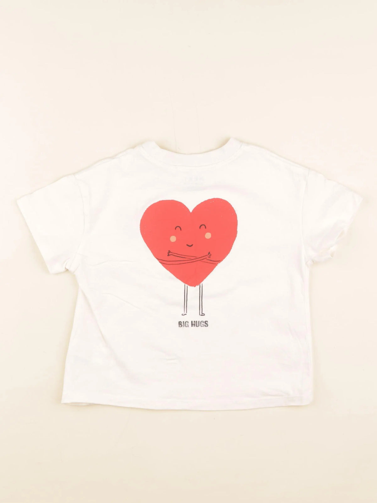 Next - tee-shirt beige, rouge - 2/3 ans