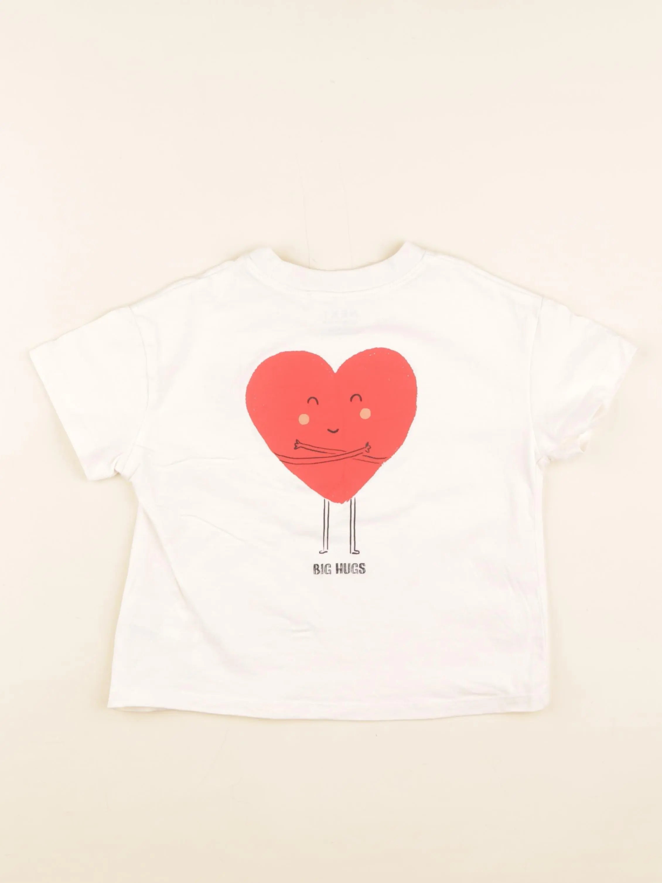 Next - tee-shirt beige, rouge - 2/3 ans