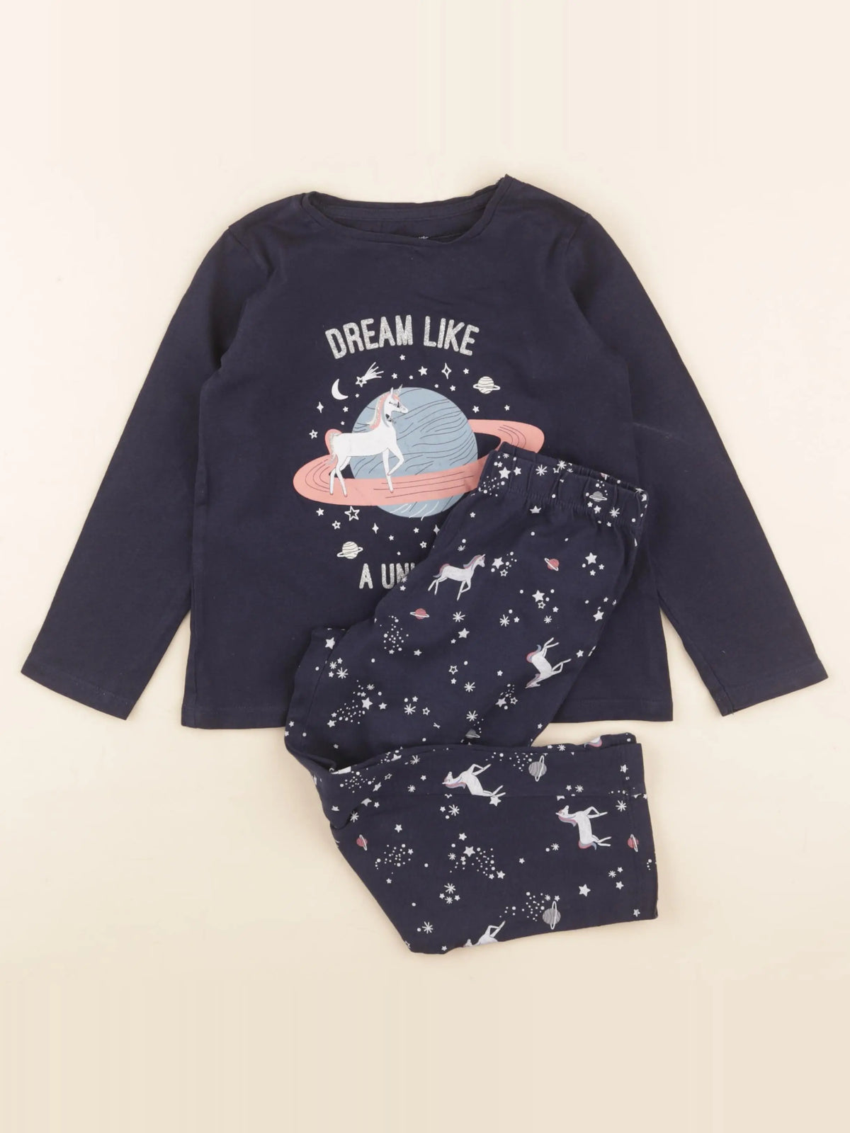 Vertbaudet - pyjama coton bleu - 5 ans