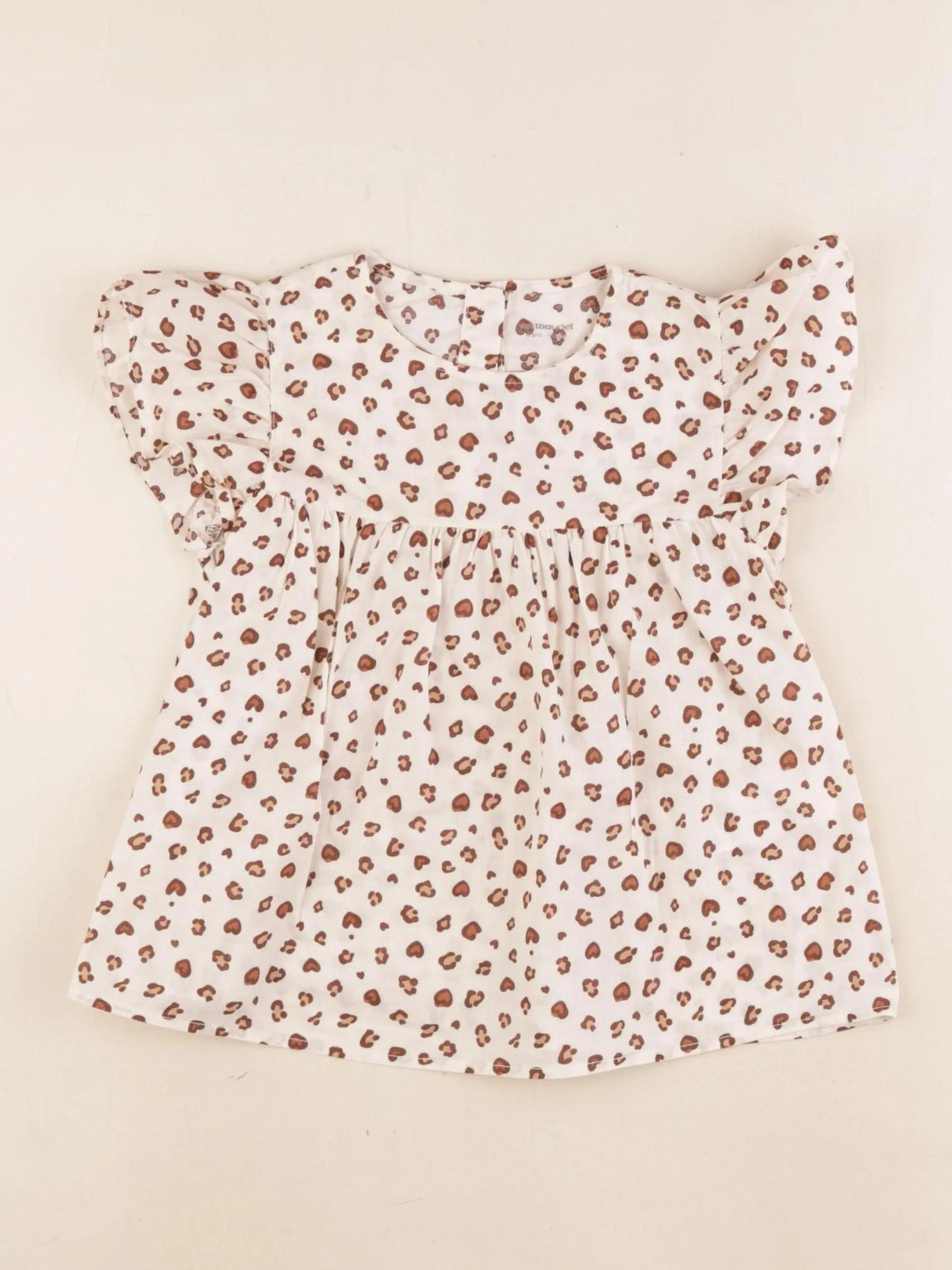 Vertbaudet - blouse beige, marron - 6 ans