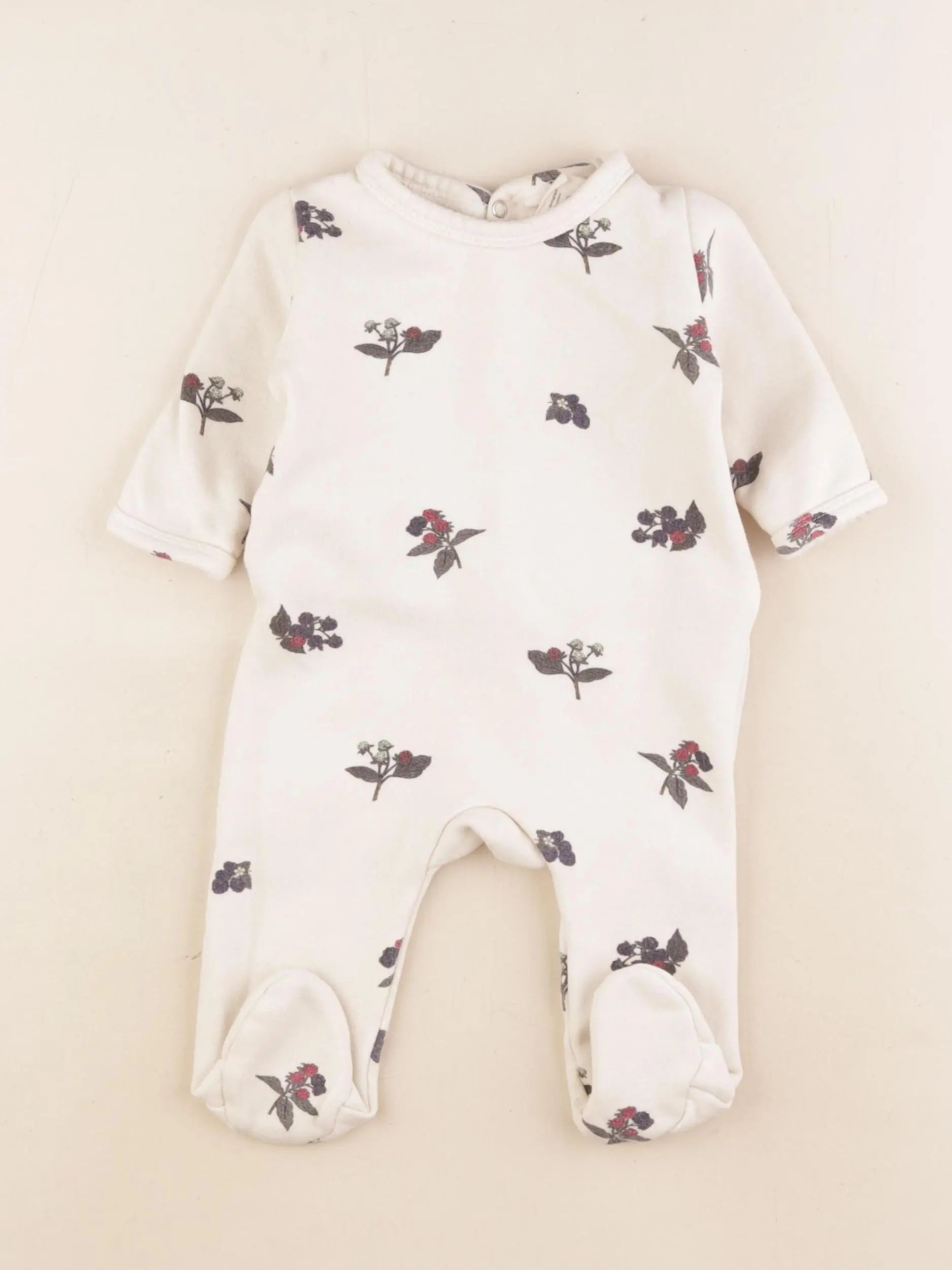Studio Boheme - pyjama doublé  coton beige - 6 mois