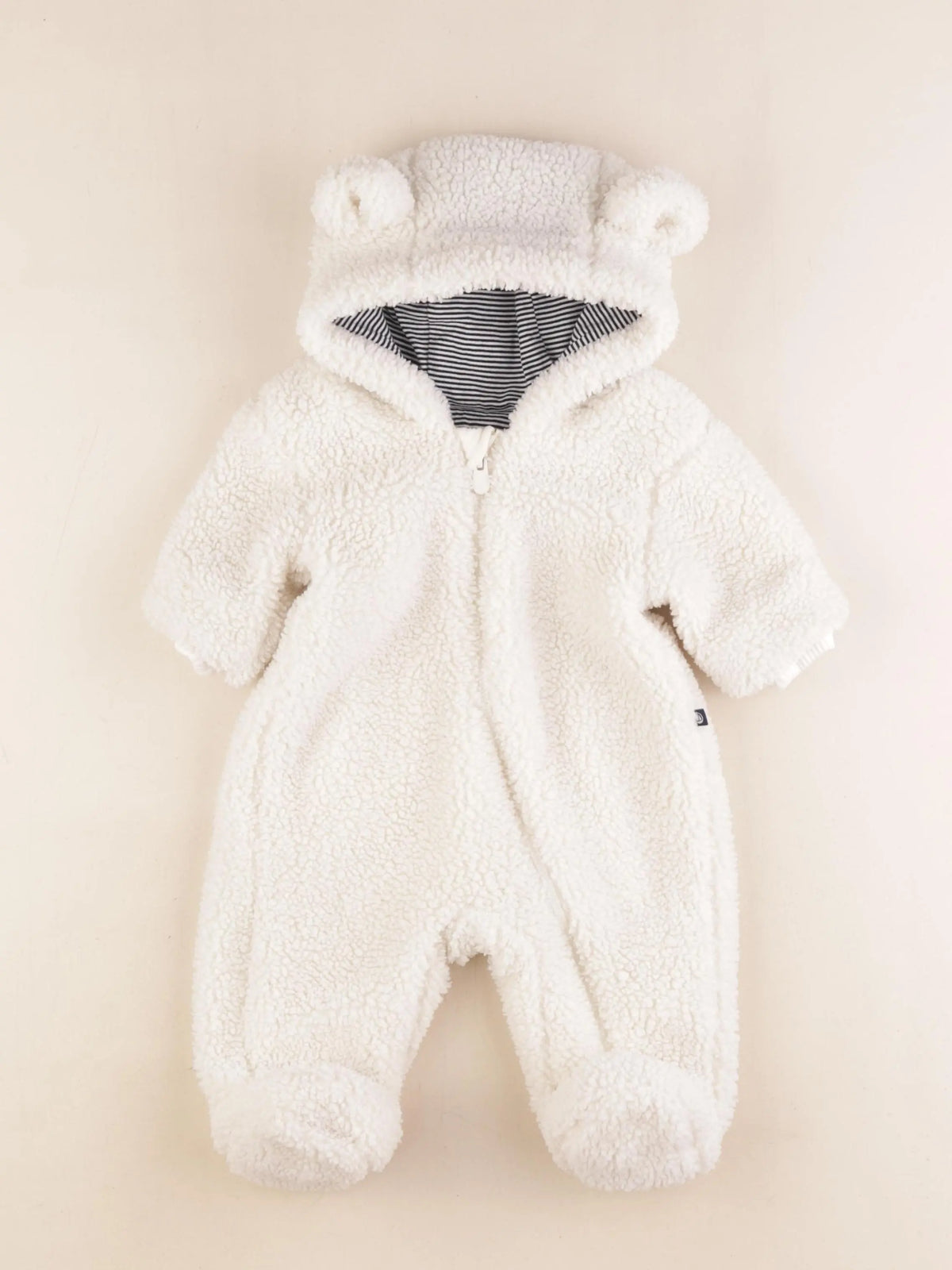 Petit Bateau - combi-pilote beige - 3 mois