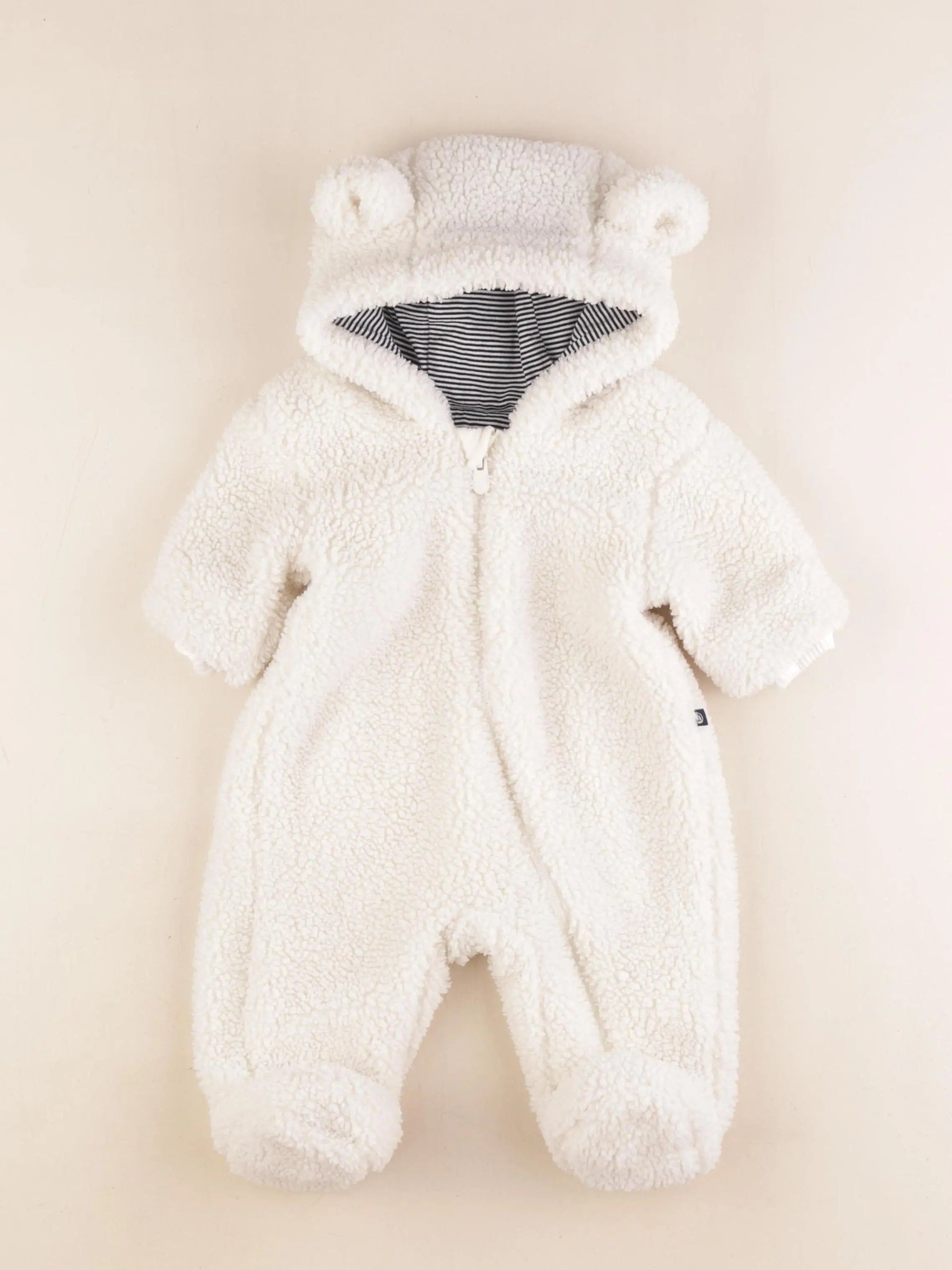Petit Bateau - combi-pilote beige - 3 mois