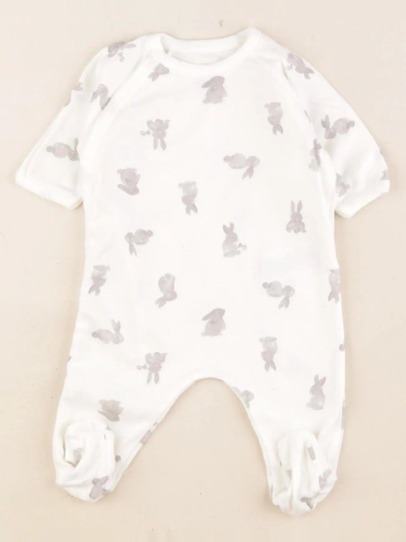 Petit Bateau - pyjama coton blanc - 0 mois