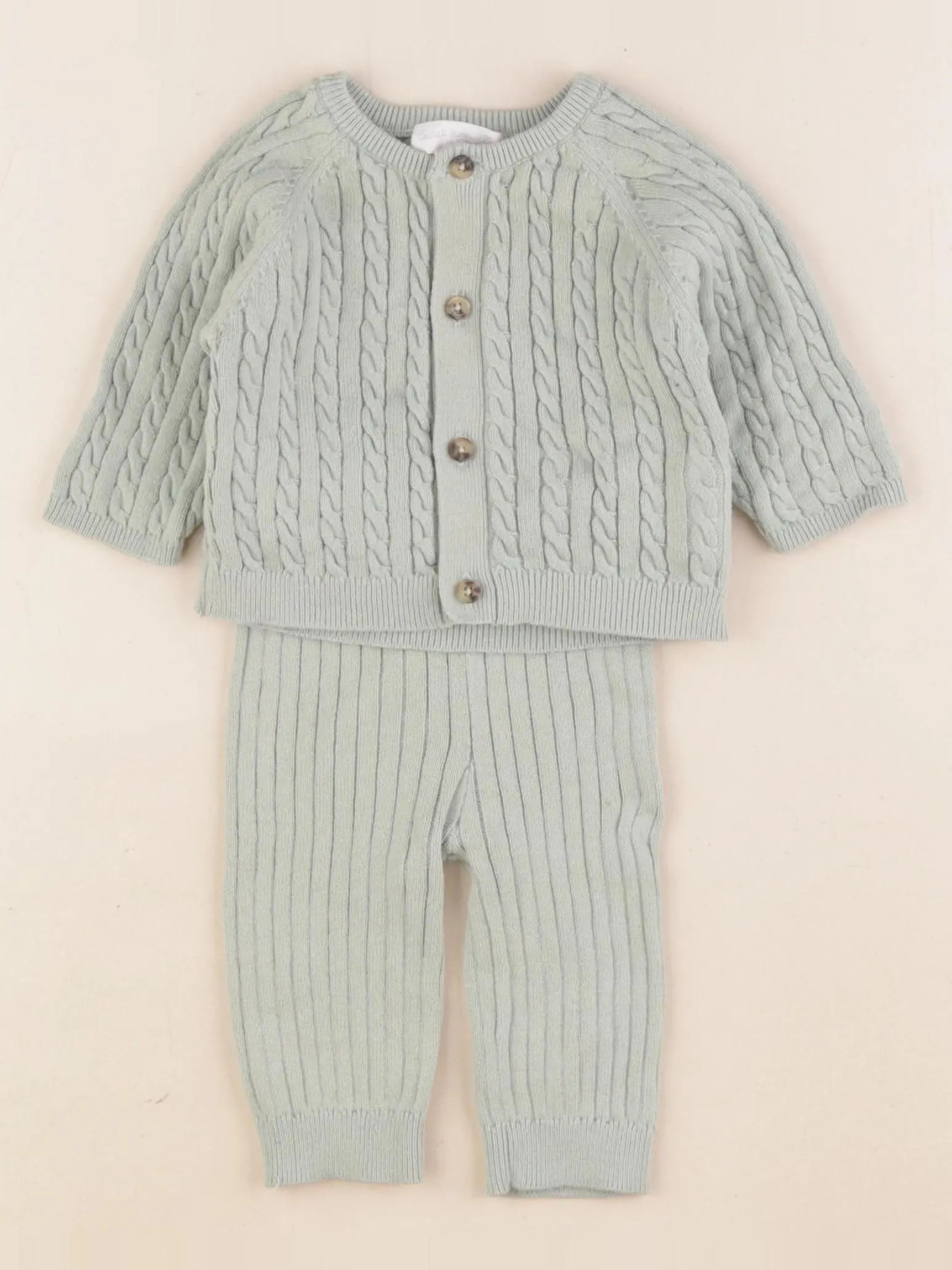 Cadet Rousselle - ensemble vert - 3 mois
