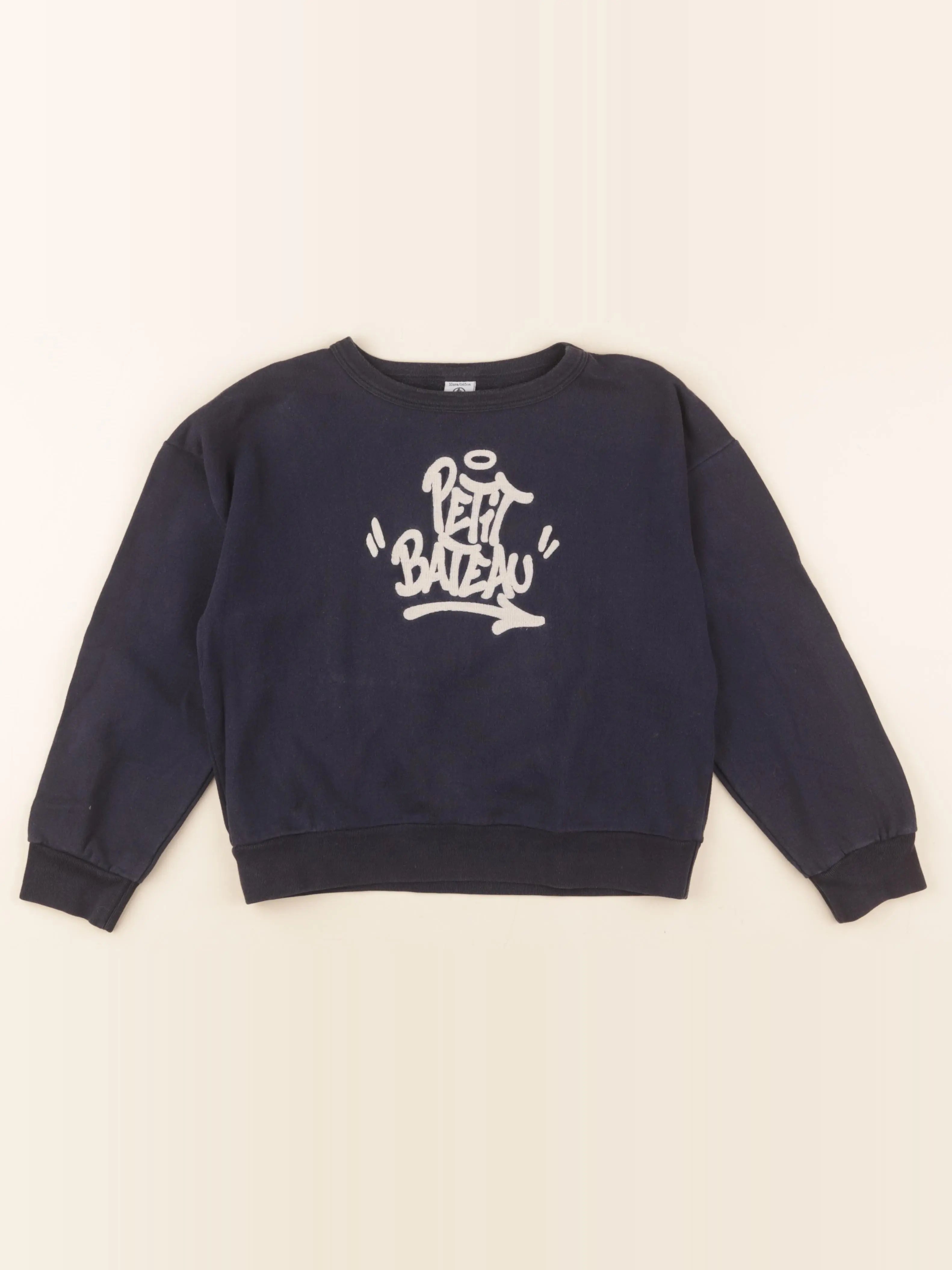 Petit Bateau - sweat bleu - 10 ans