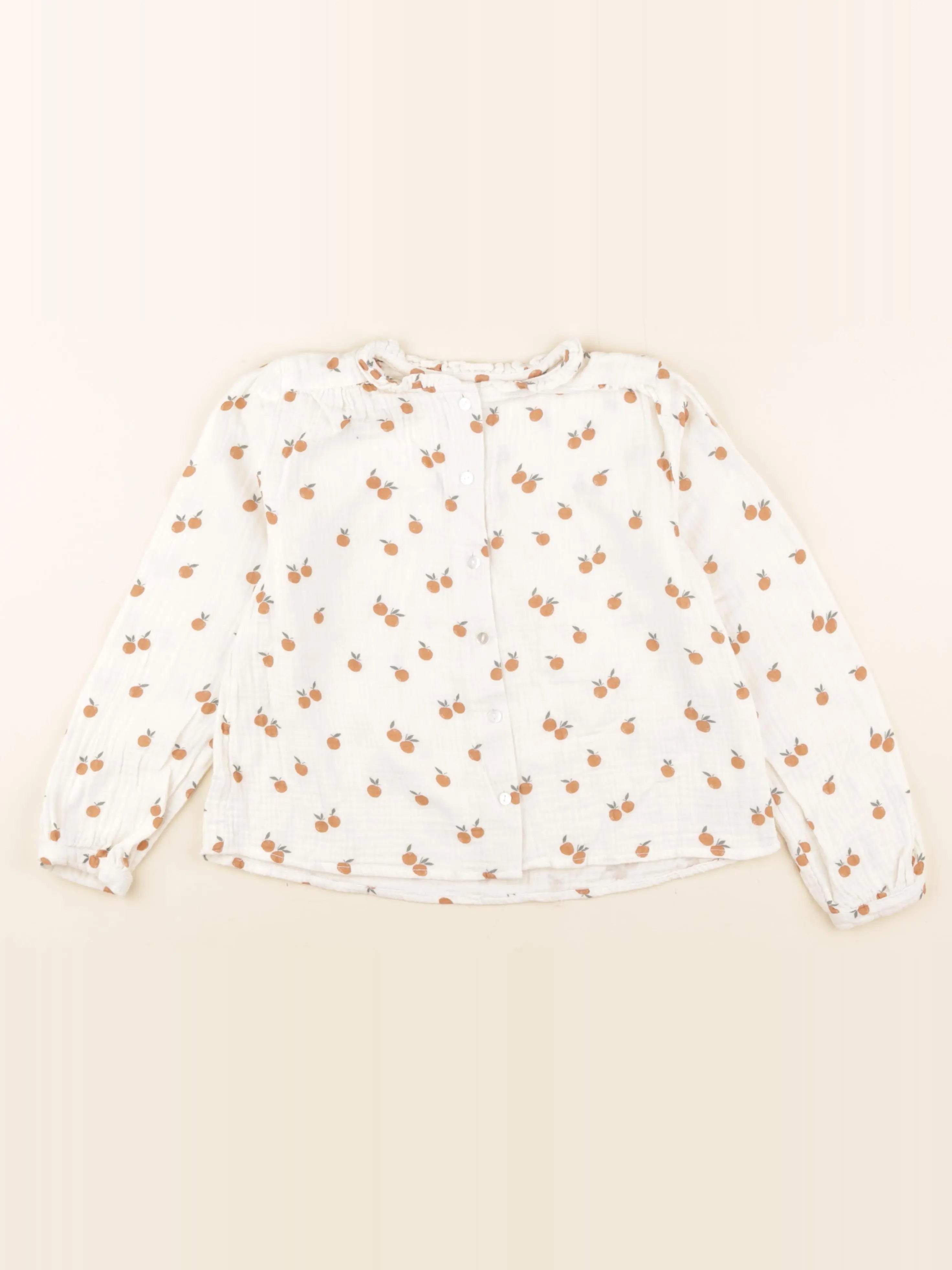 Vertbaudet - blouse beige - 7 ans