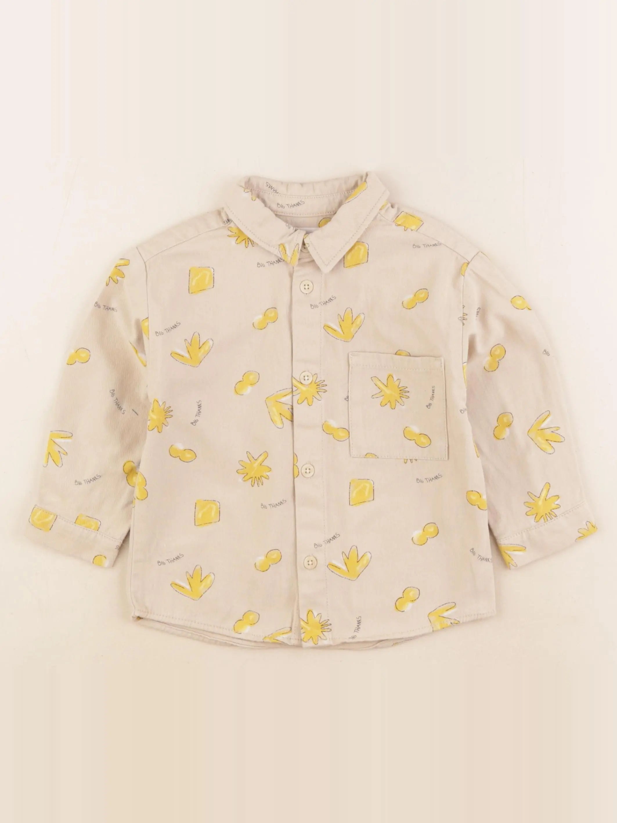 Zara - chemise beige - 12/18 mois