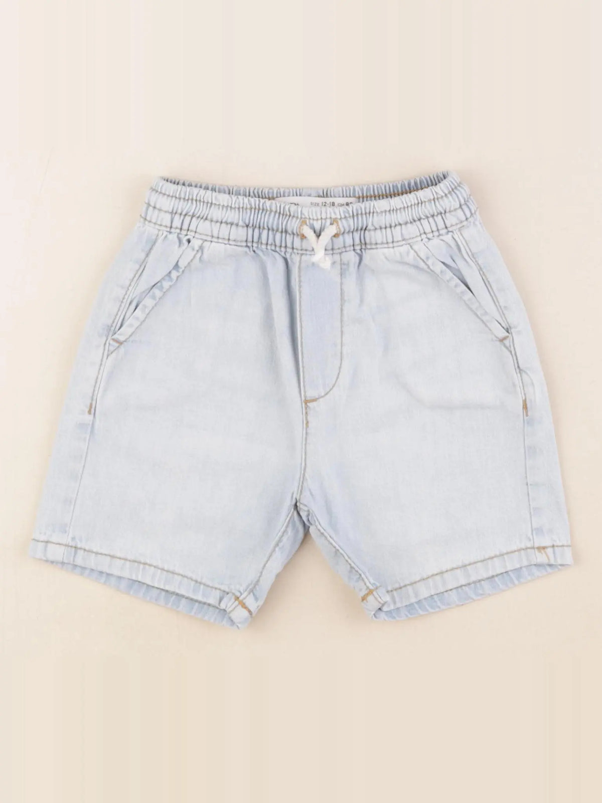 Zara - short bleu - 12/18 mois