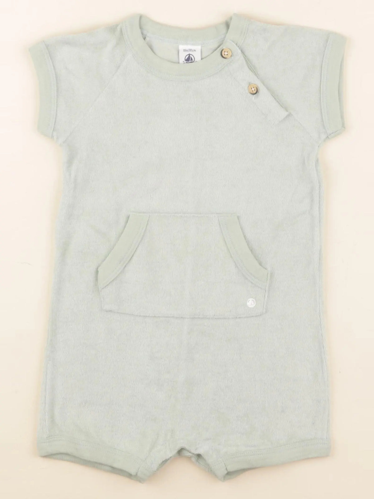 Petit Bateau - combinaison vert - 18 mois